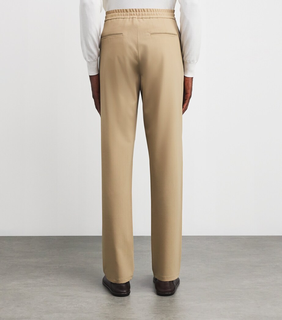Wool Drawstring Straight-Fit Trousers 703 Image 4