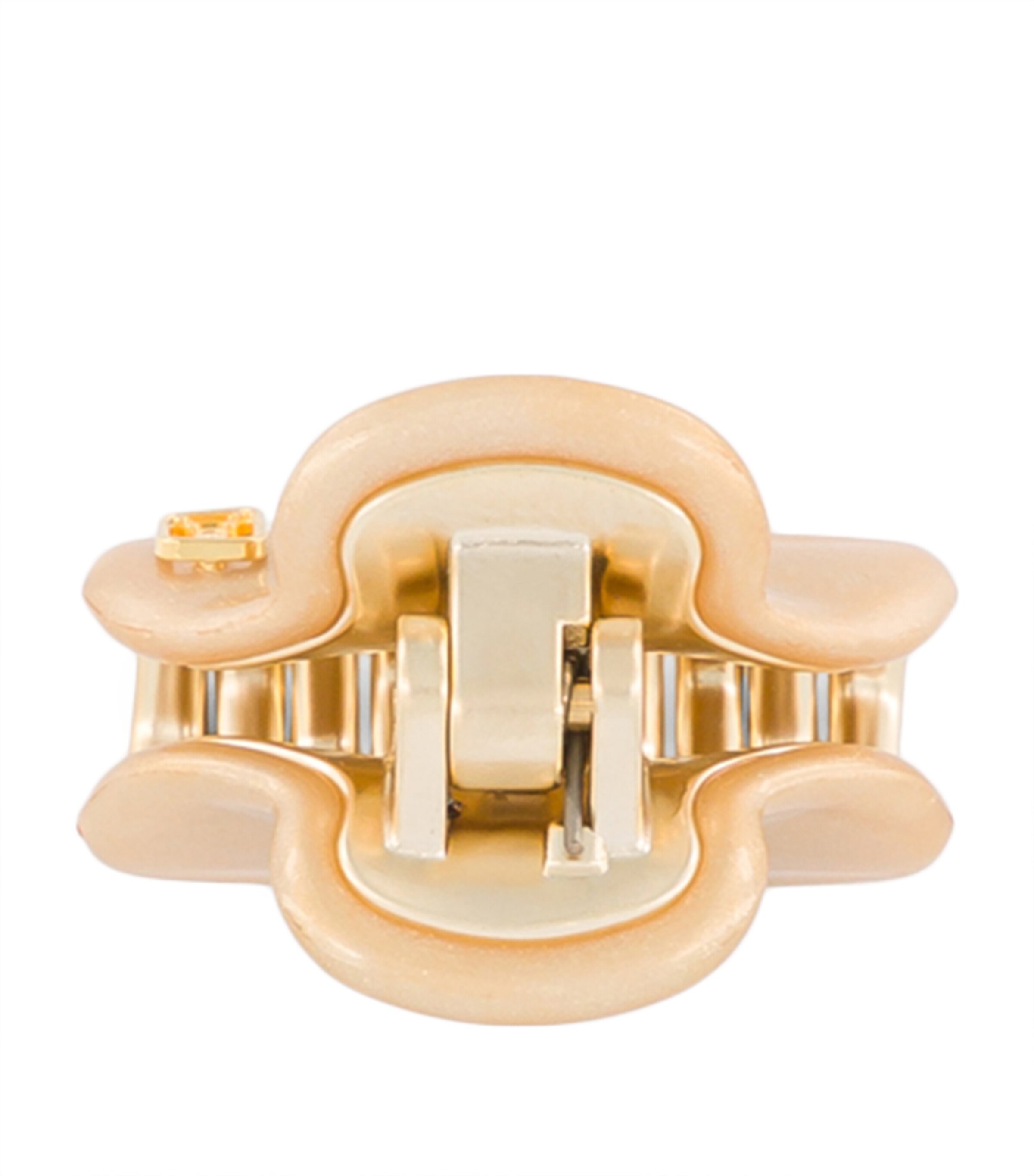 Gold-Plated Claw Hair Clip X3- PAIL DORE/OR Image 3