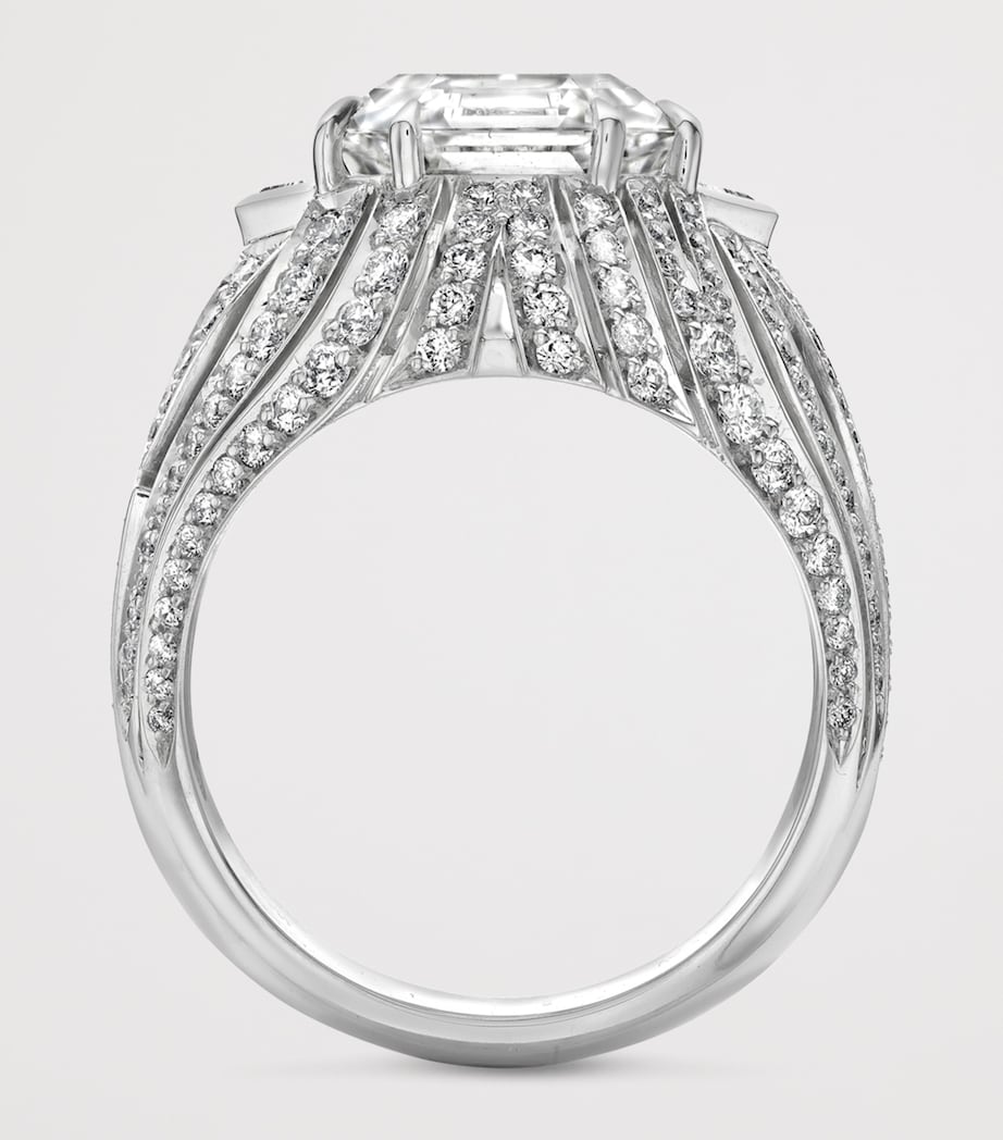 Platinum and Diamond Victoria Falls Inside Africa Ring PLATINUM Image 4