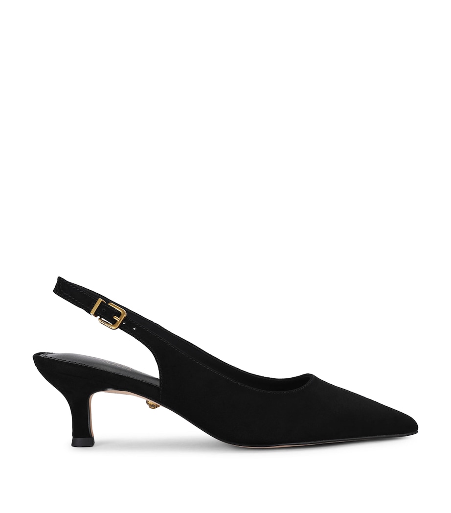 Kurt Geiger London Suede Stepney Slingback Pumps Black Image 1