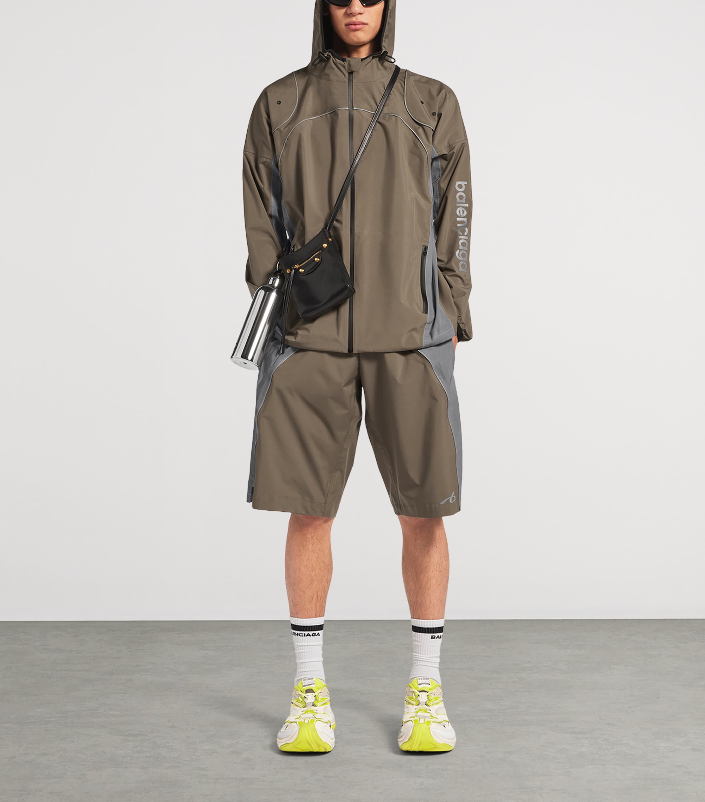 Balenciaga Mens Reflective Techwear Zip-Up Jacket Image 2