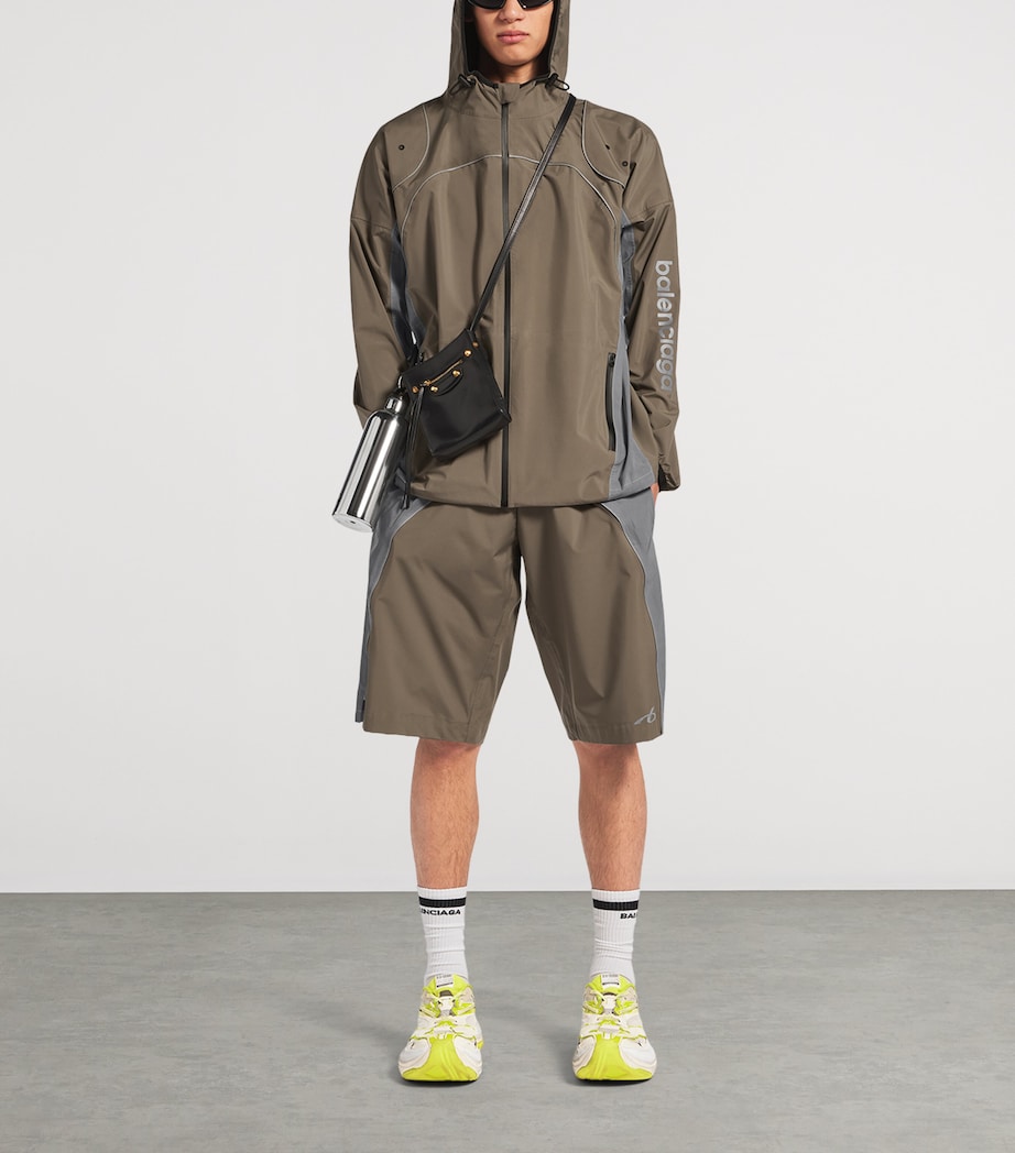 Balenciaga Mens Reflective Techwear Zip-Up Jacket Image 2