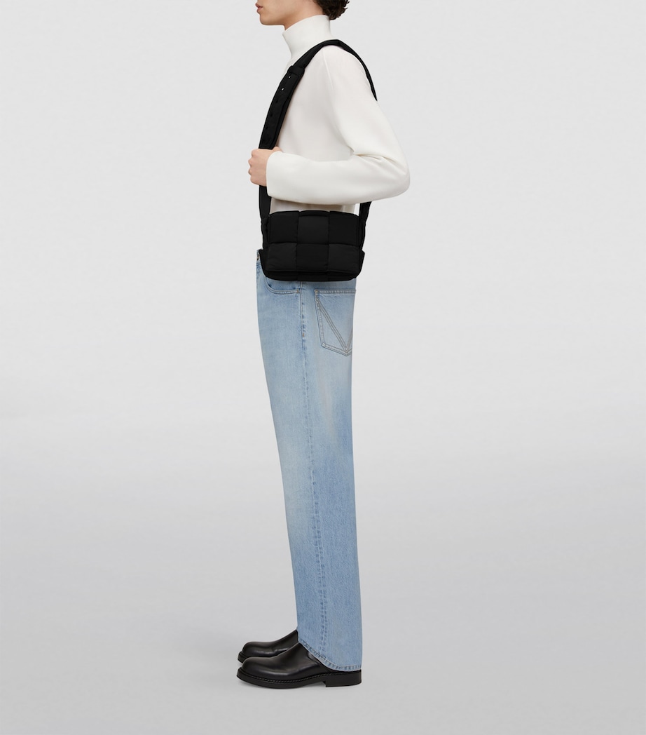 Padded Tech Cassette Cross-Body Bag BLACK-SILVER Image 5