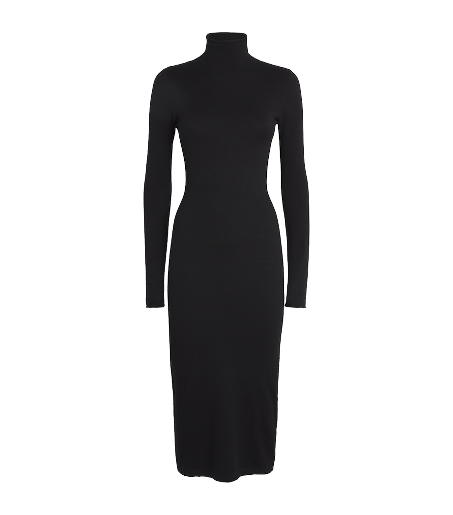 Kid Wool High-Neck Midi Dress 10000 BLACK Image 1