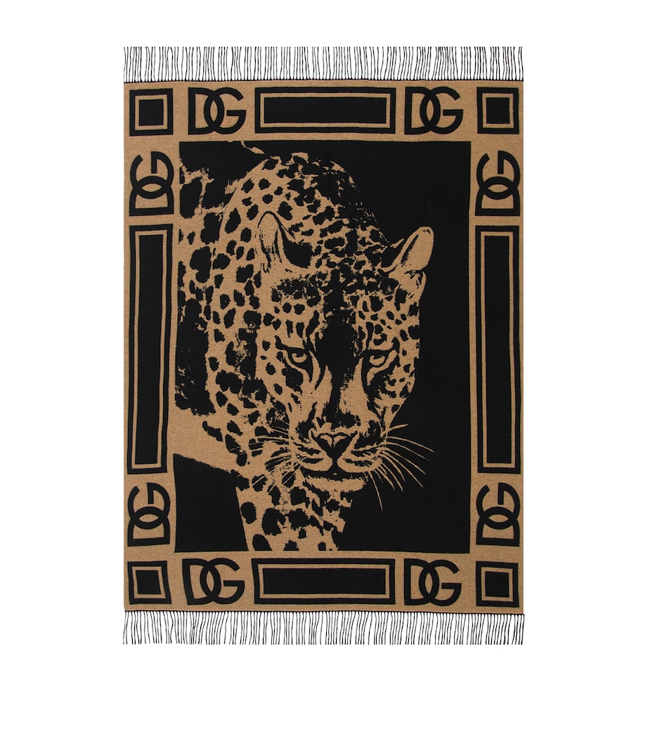 Cashmere Leopard DG Throw (140cm x 180cm) UL018 LEOPARDO GRAF Image 1