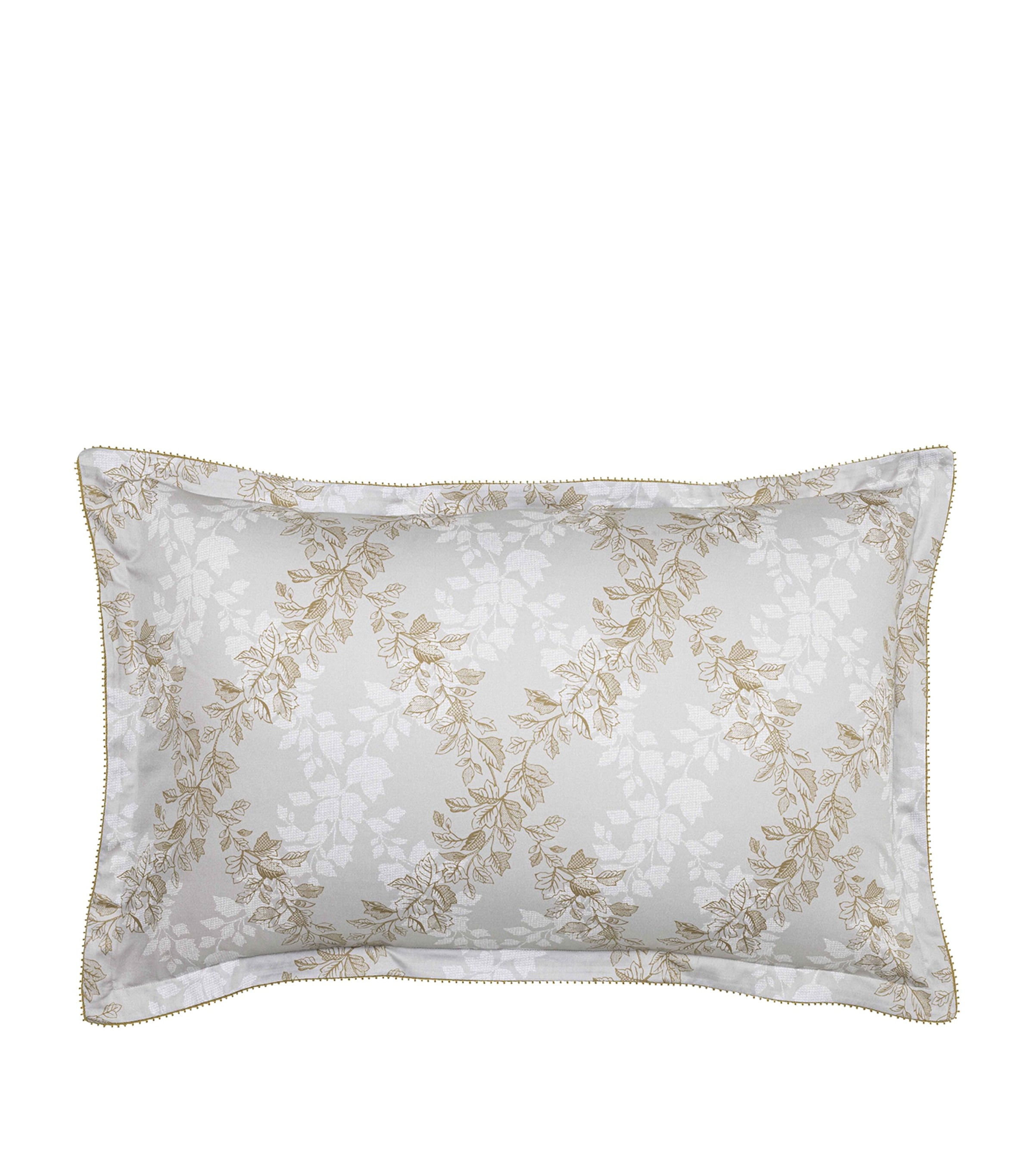 Alexandre Turpault Cotton Rocaille Oxford Pillowcase (50cm x 75cm) Beige Moyen Image 1
