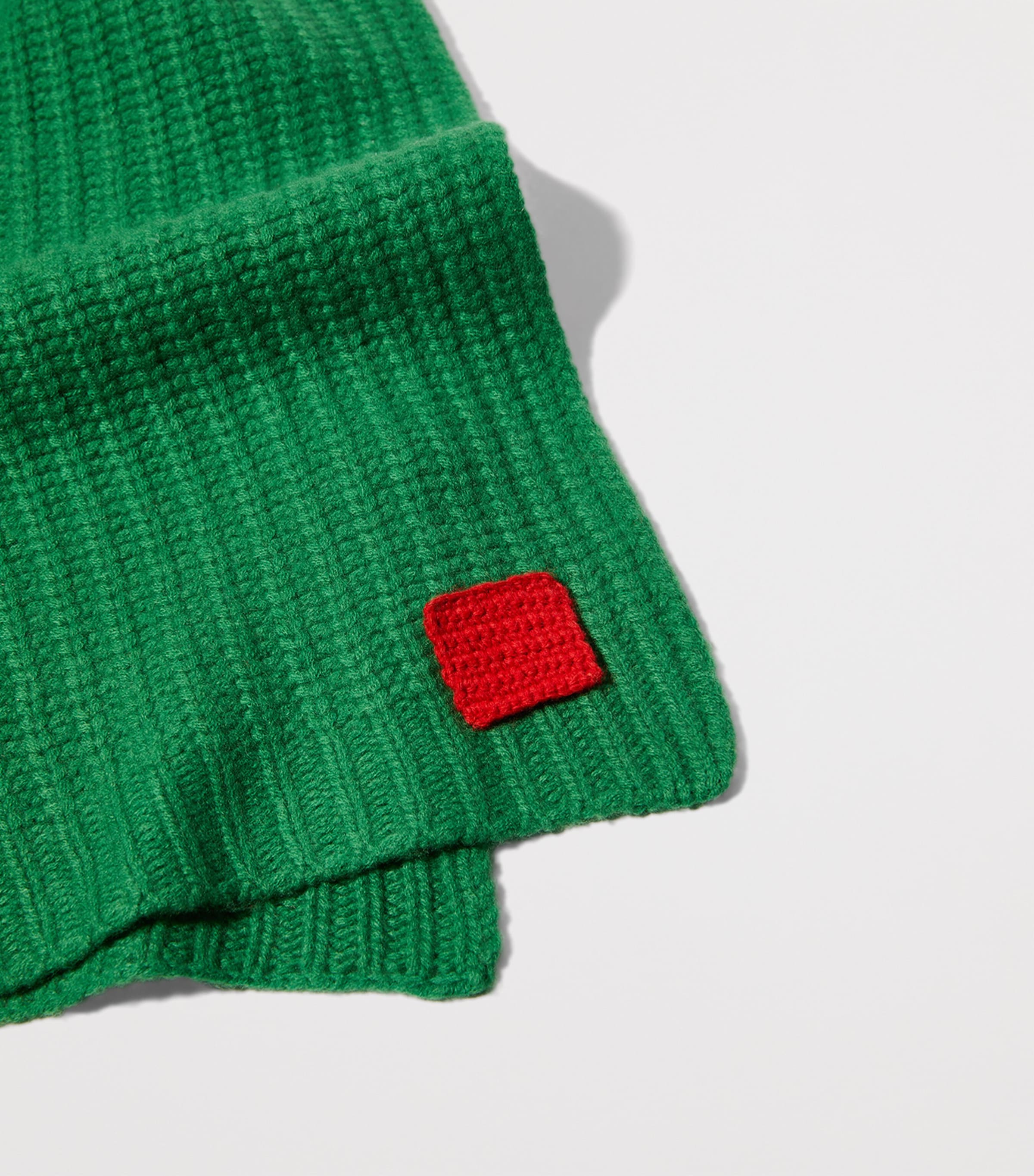MAX&Co. Virgin Wool Knitted Scarf Emerald Image 2