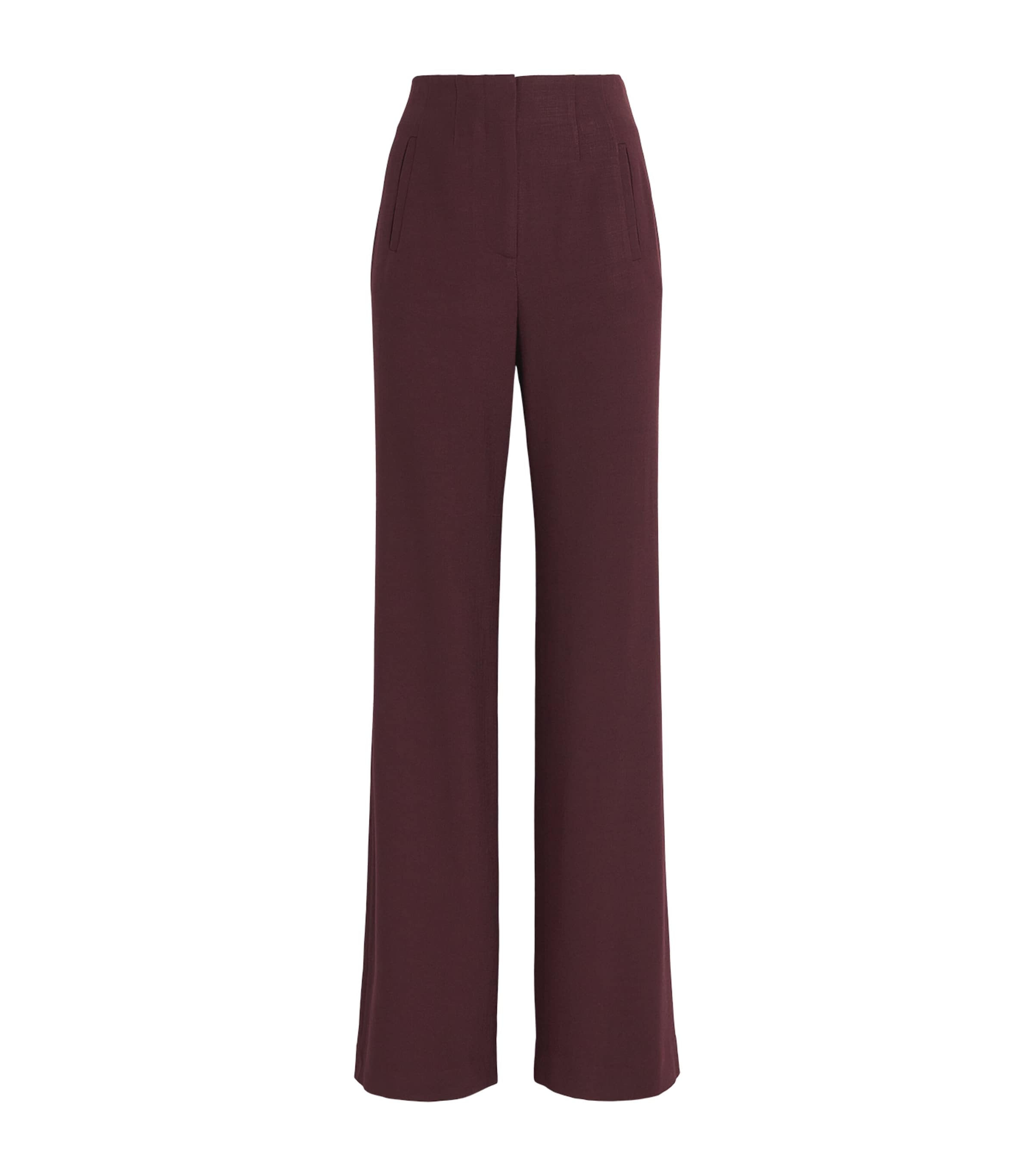 Veronica Beard Womens Jude Wide-Leg Trousers Raisin Image 1