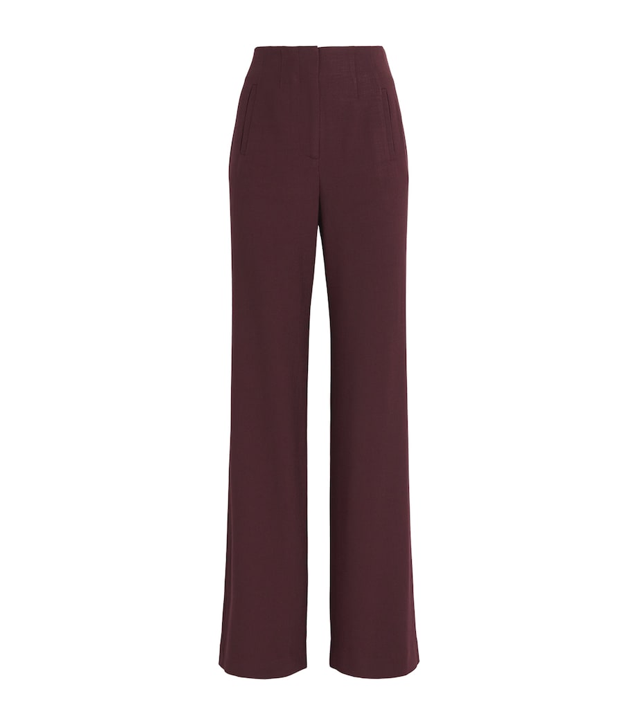 Veronica Beard Womens Jude Wide-Leg Trousers Raisin Image 1