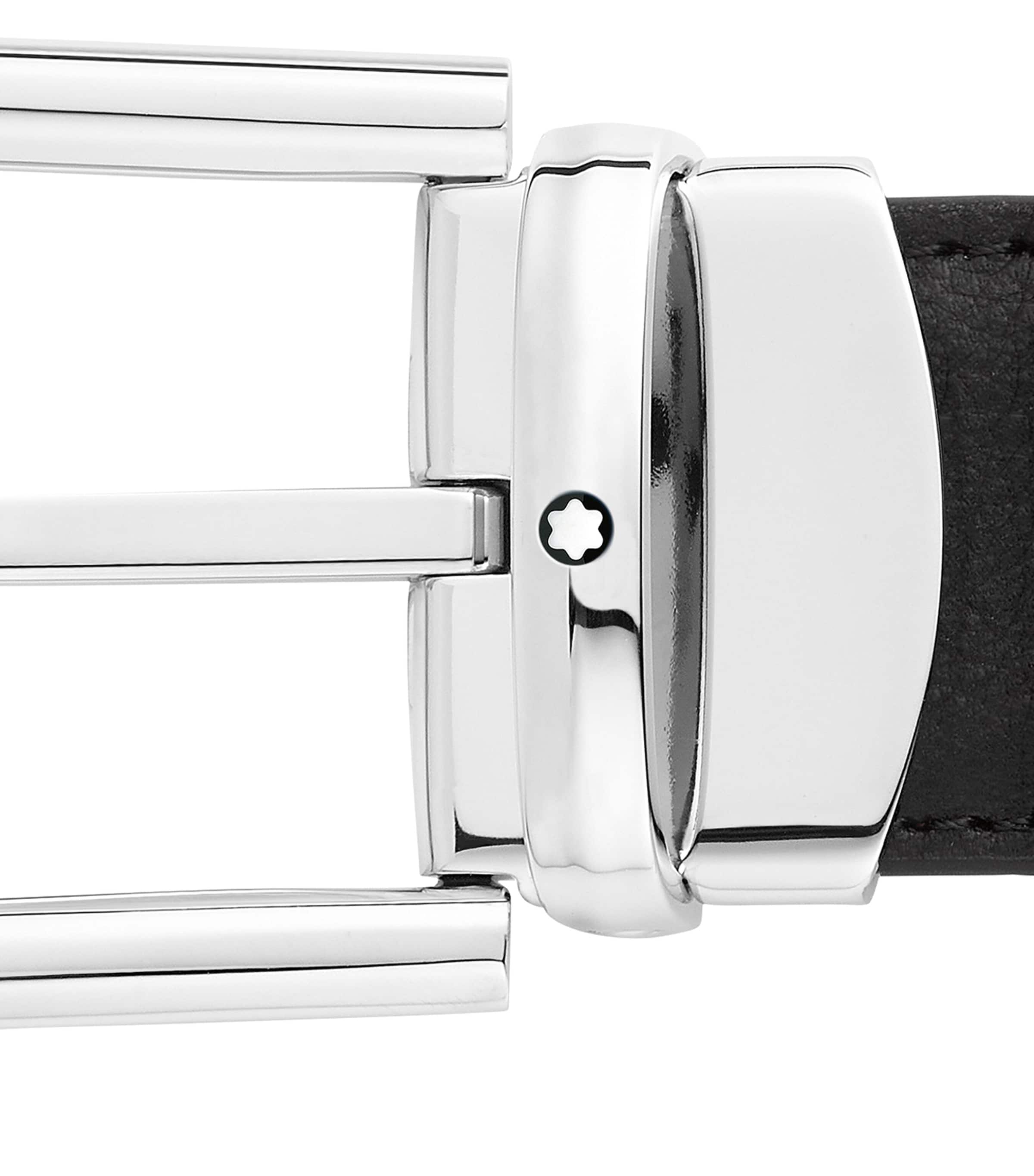 Leather Reversible Horseshoe Belt BLACK/BROWN Image 4