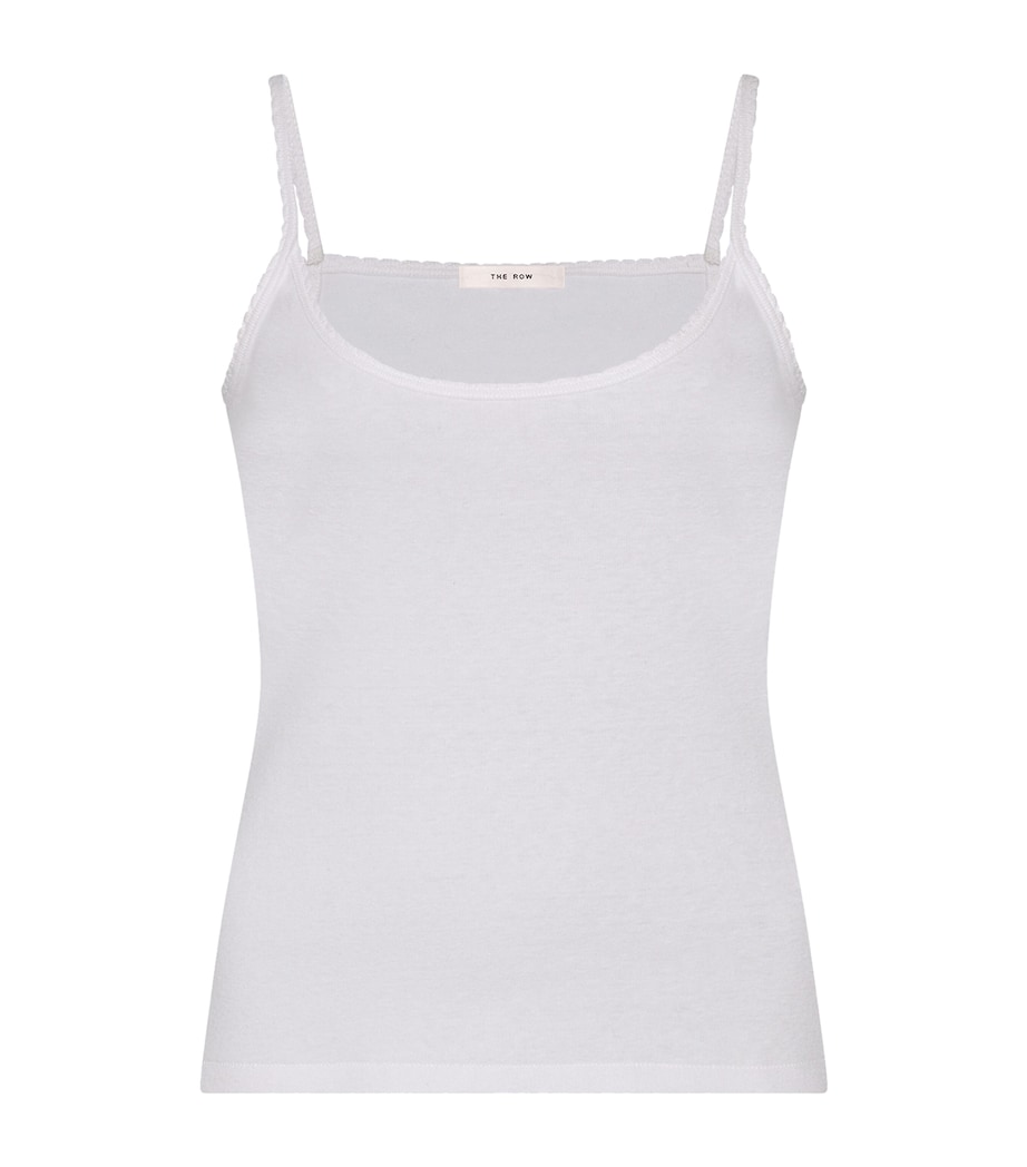 The Row Womens Denzel Cotton Cami Top White Image 1