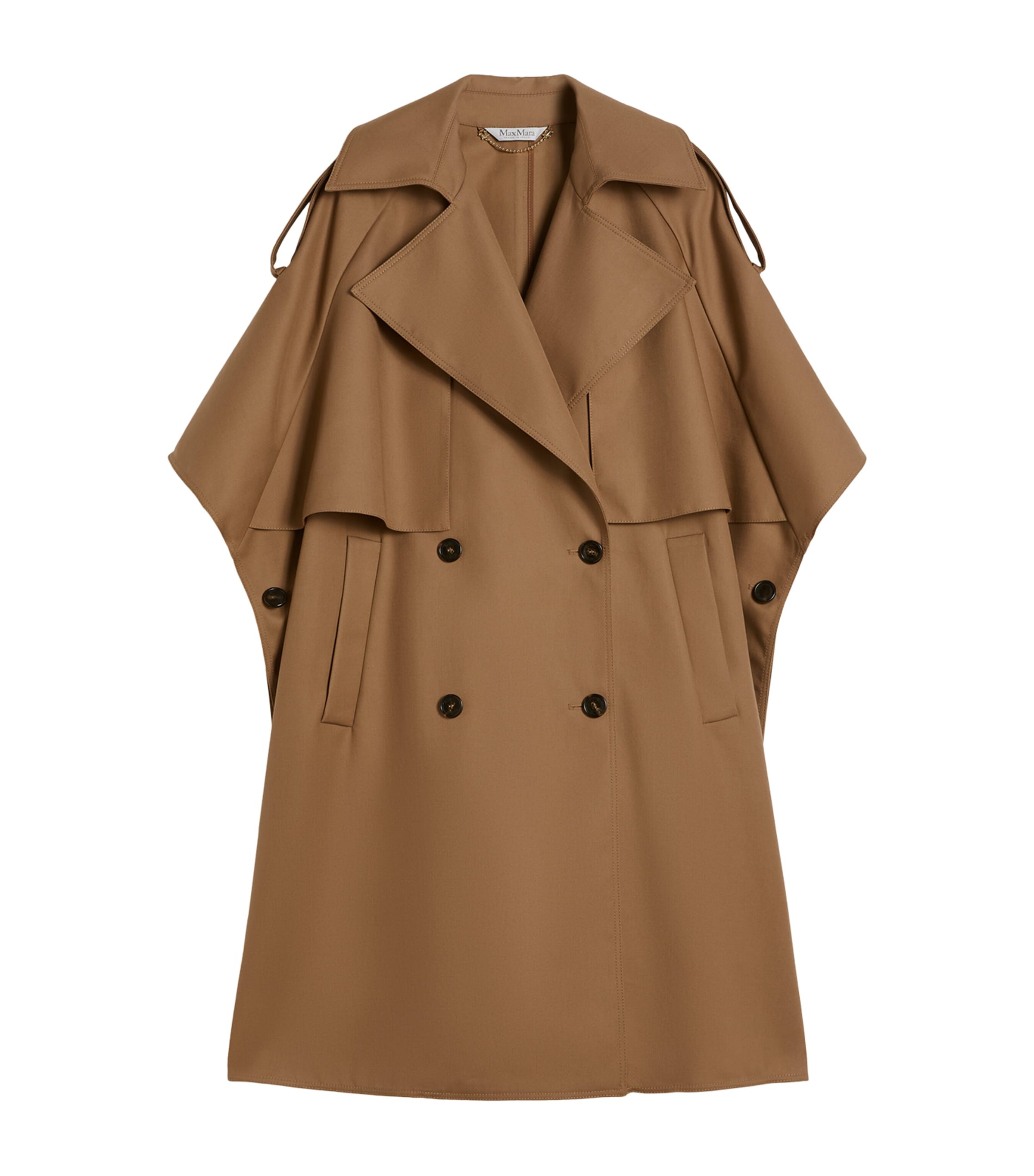 Max Mara Womens Cashmere Double-Breasted Cape Colonial Image 1