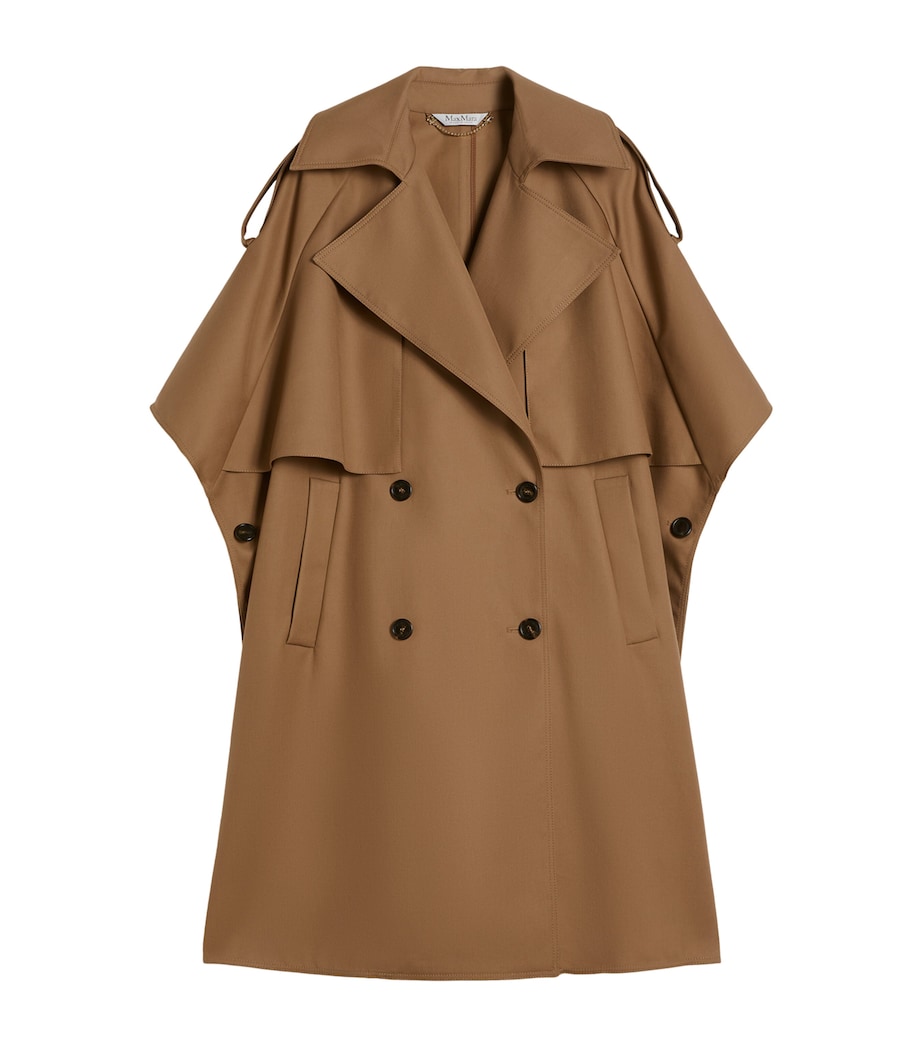 Max Mara Womens Cashmere Double-Breasted Cape Colonial Image 1