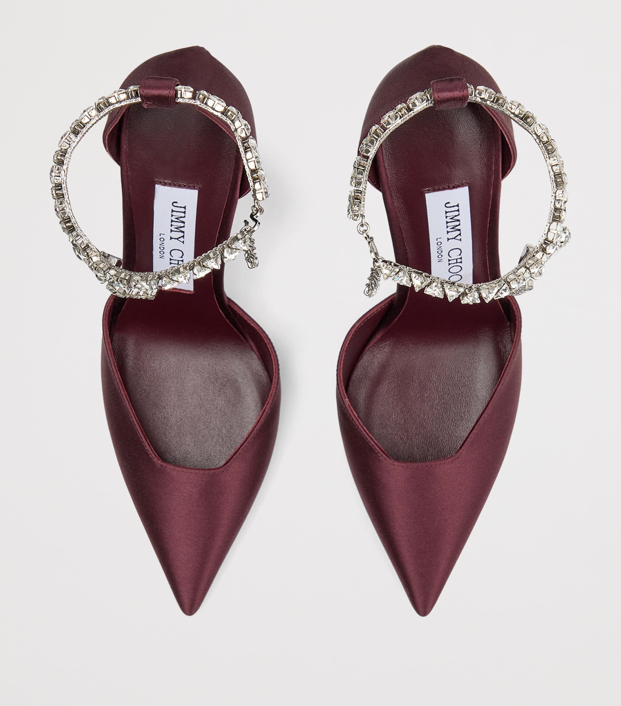 Stevie 100 Satin Pumps DEEP MERLOT Image 3