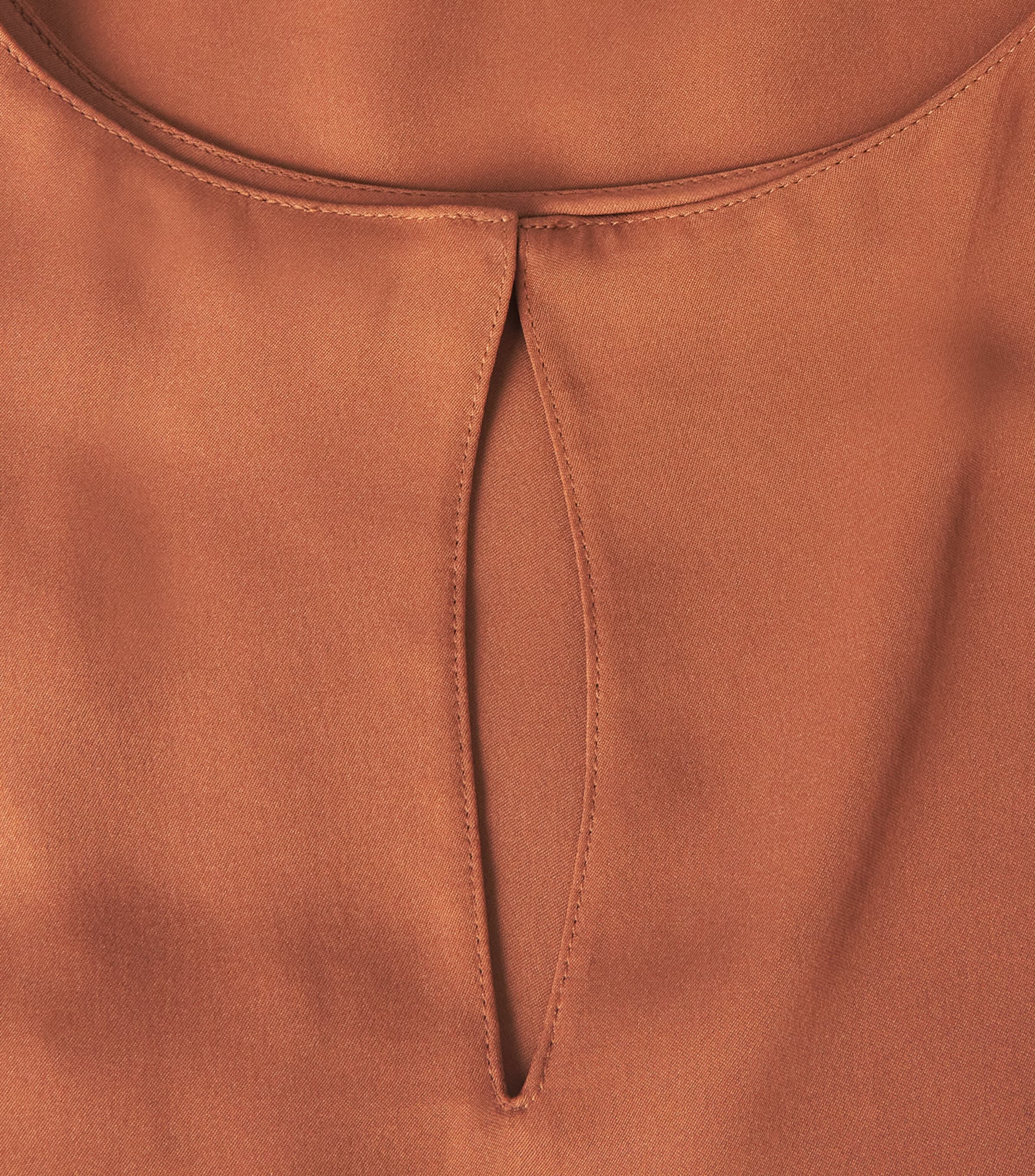 Silk Georgette Shell Blouse ZFD BRIGHT COGNAC Image 6