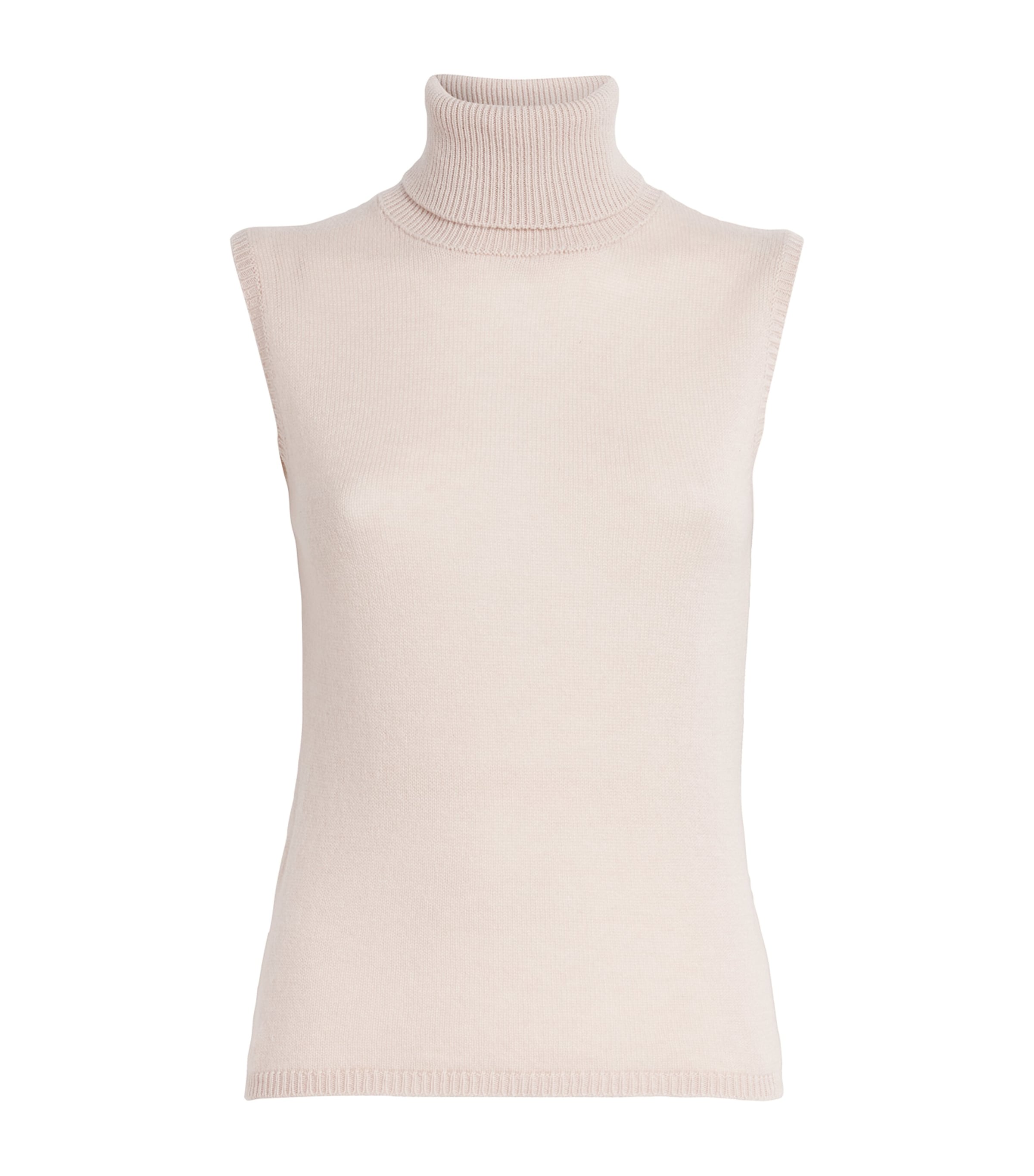 Eleventy Cashmere Sleeveless Rollneck Sweater In Neutral