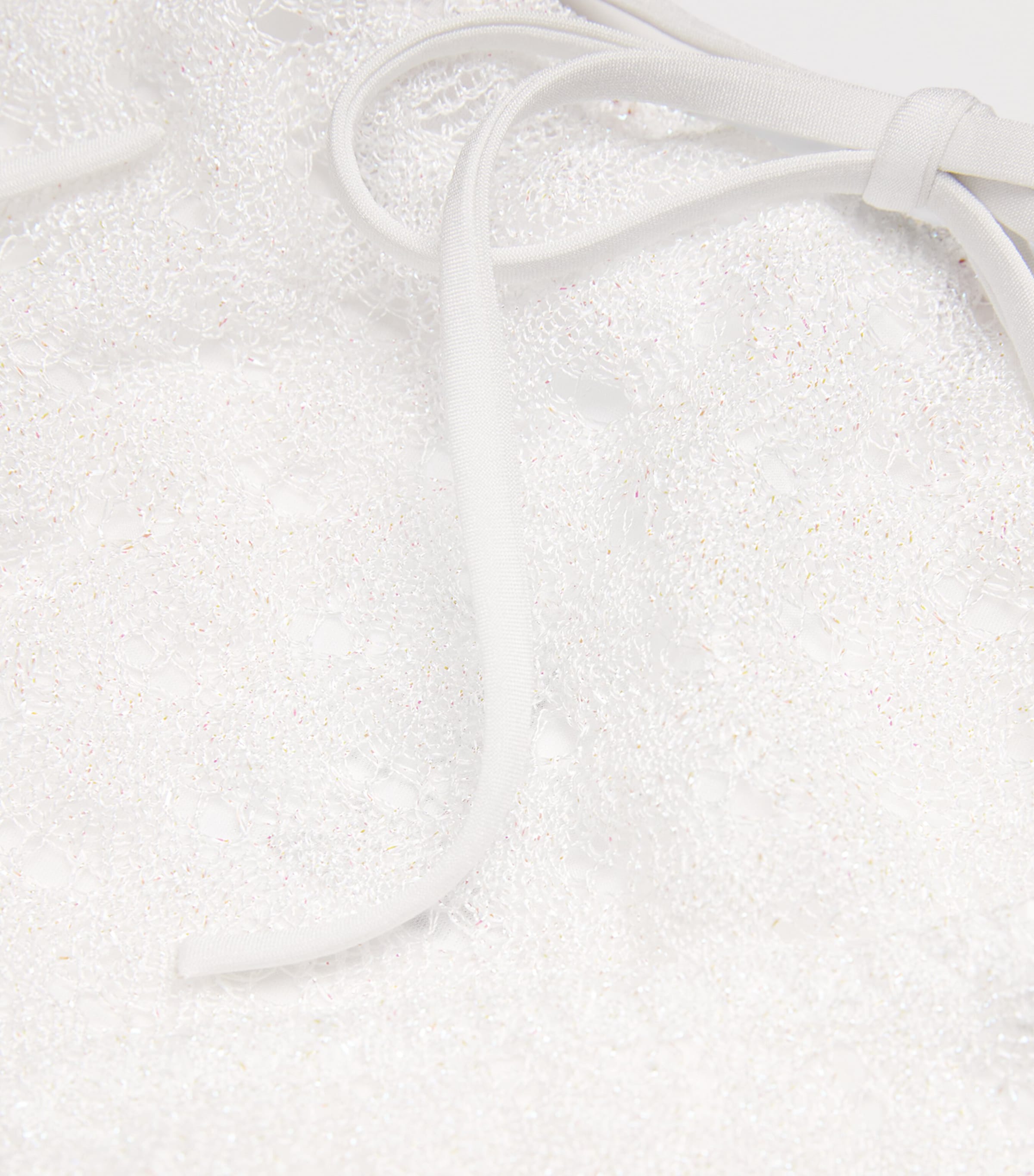 Metallic Plunge Bikini S01JWWHITE Image 4