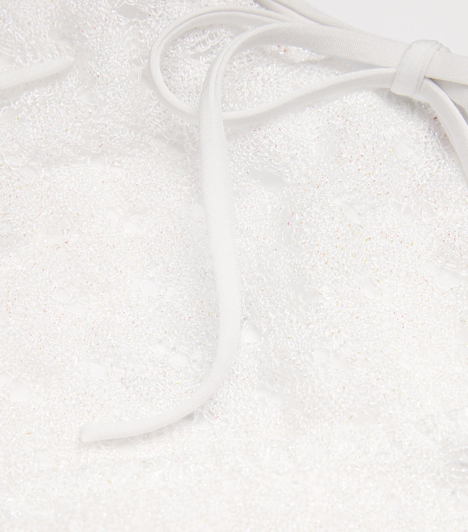 Metallic Plunge Bikini S01JWWHITE Image 4