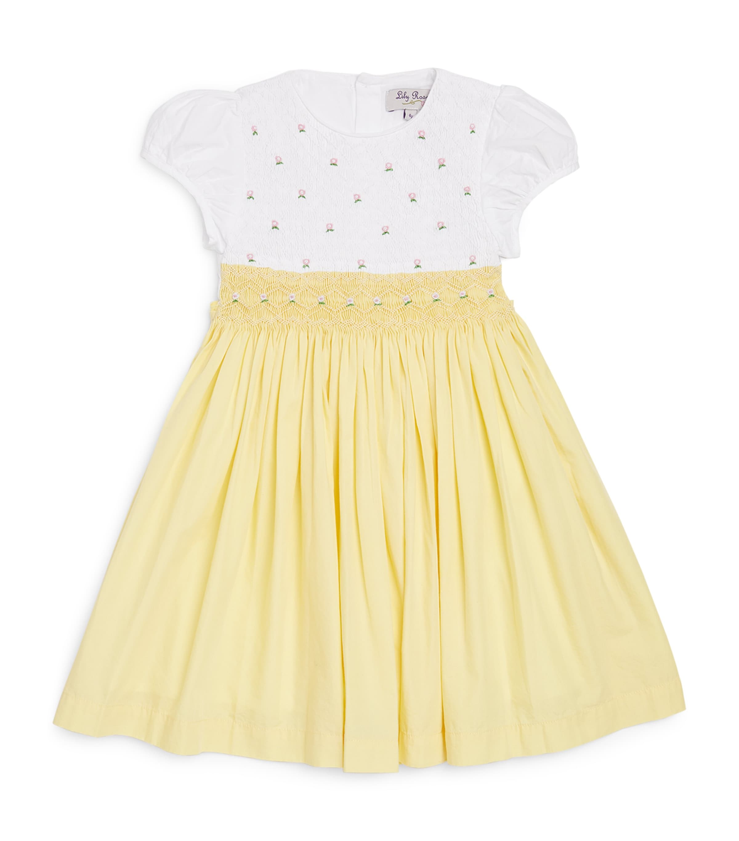 Shop Trotters Rose Smocked Dress In Yellow