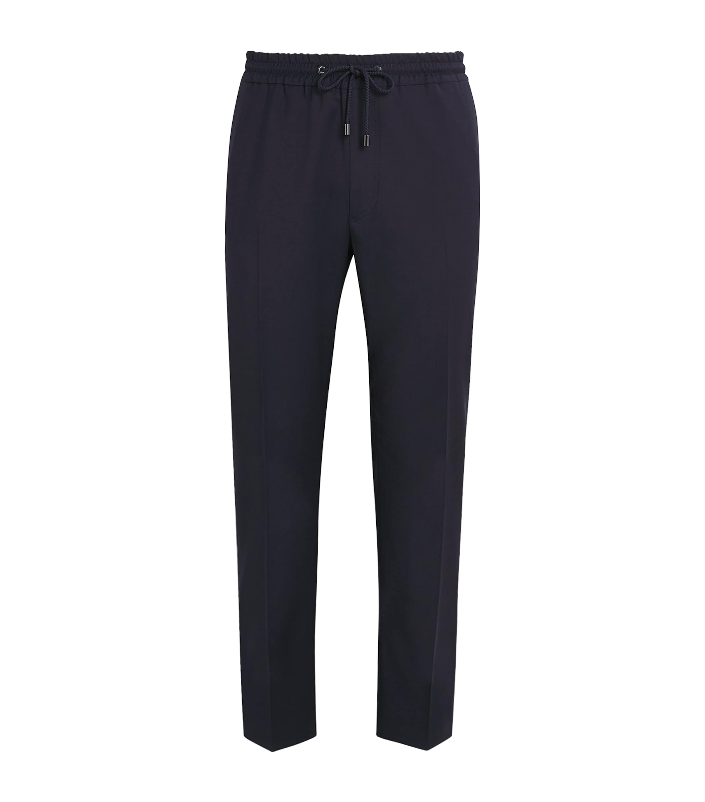 Pal Zileri Mens Drawstring Trousers Blue Navy Image 1