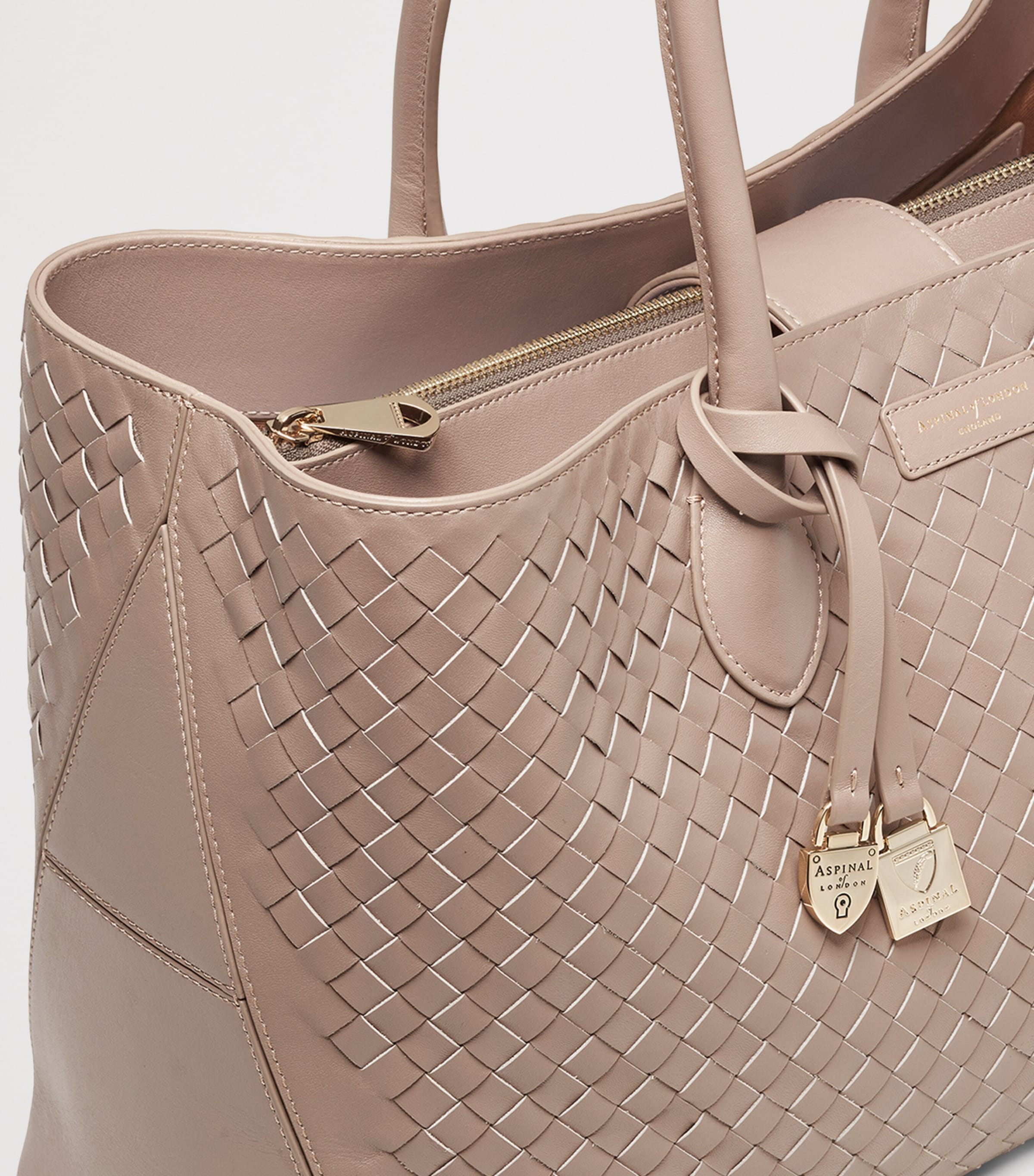 Aspinal Of London Leather London Tote Bag Moleskin Image 4