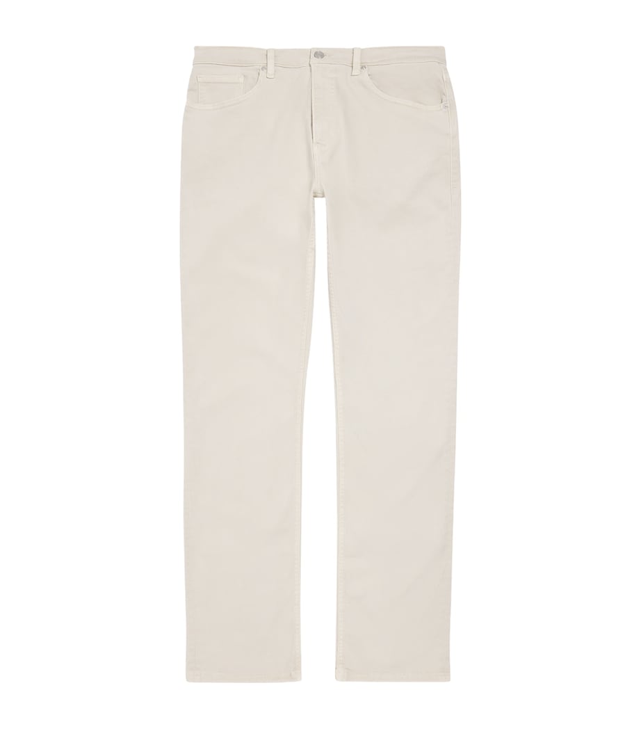 FRAME Mens The Modern Straight Jeans Milk Beige Image 1