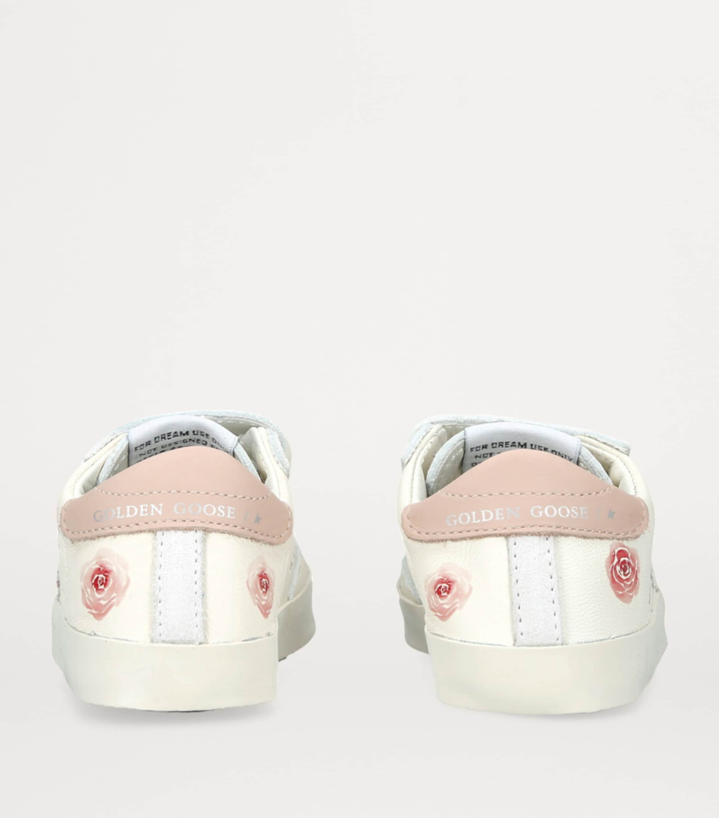 Golden Goose Leather Baby School Sneakers Cream Comb Image 2