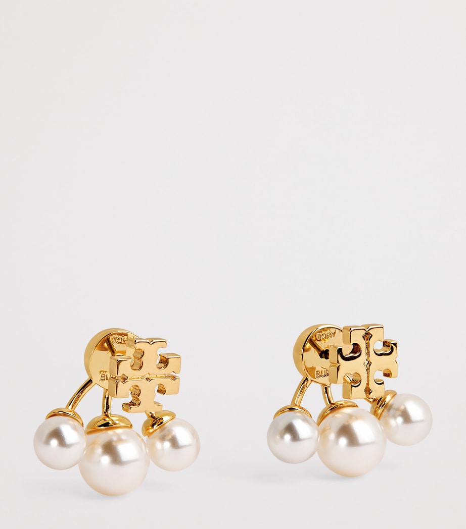 Faux-Pearl Kira Earrings TORY GOLD / CREAM Image 3