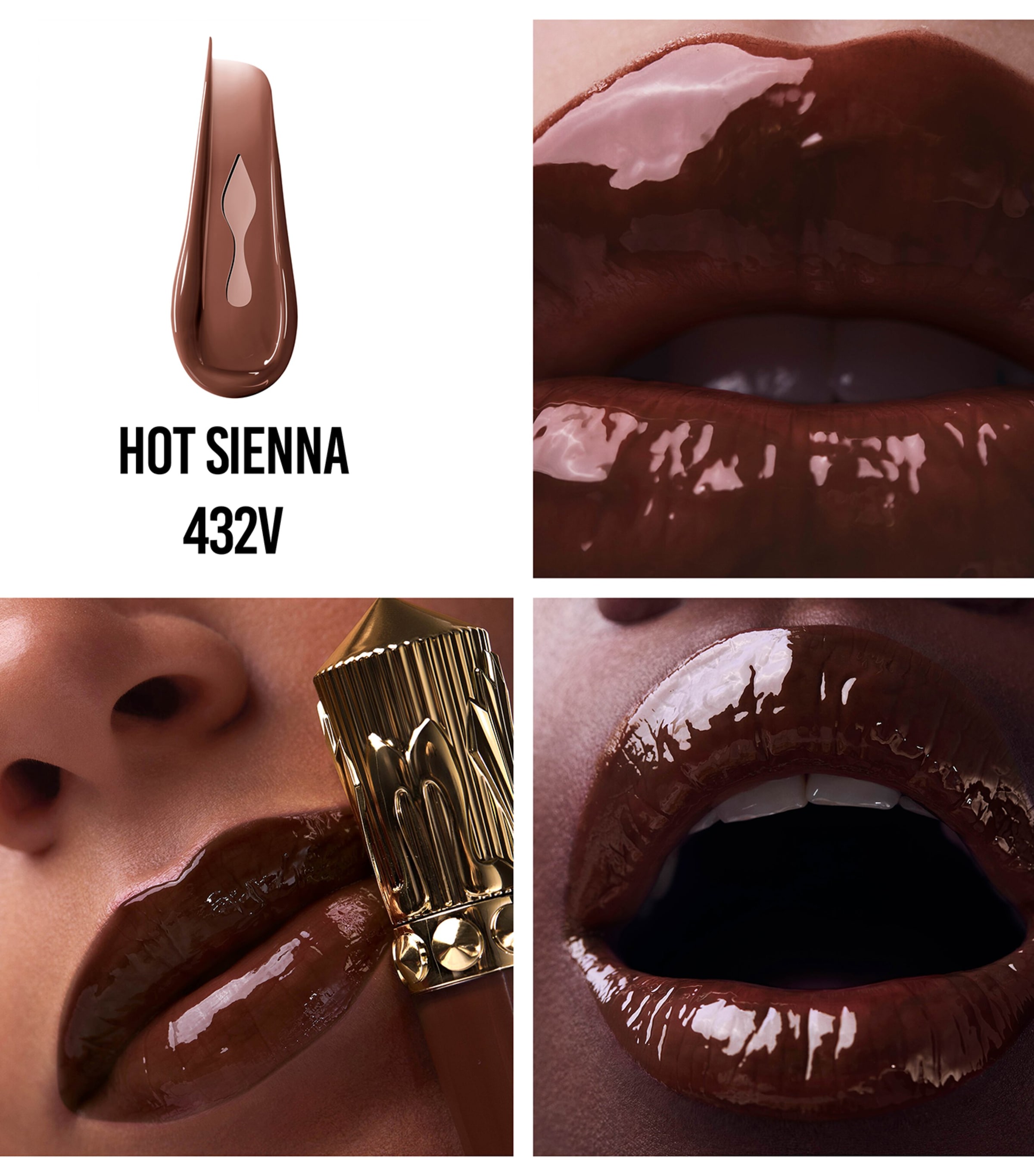 Christian Louboutin Rouge Stiletto Glossy Shine Vinyl Lip Gloss Hot Sienna Image 2