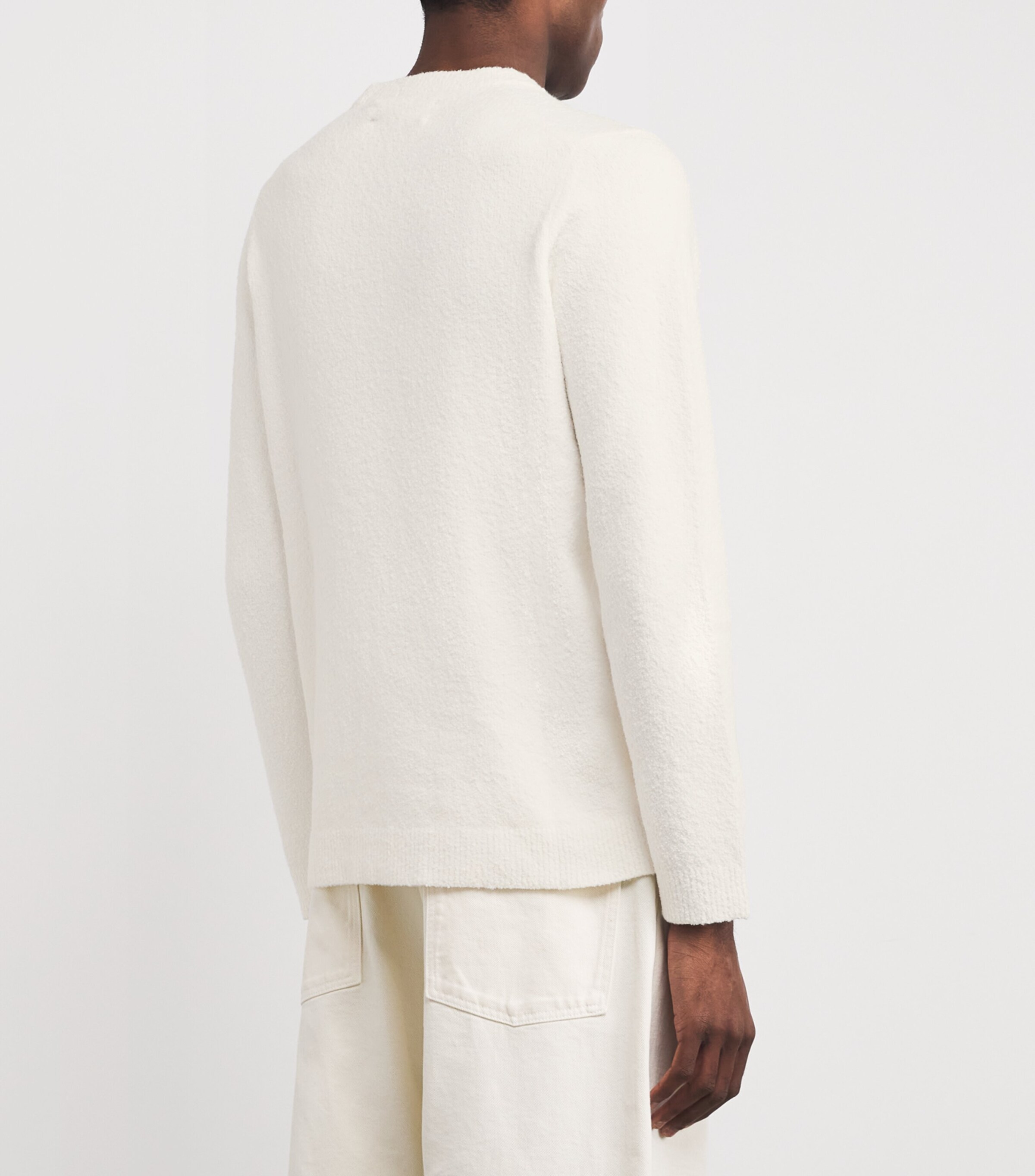 Cotton-Blend Sanino Sweater CLEAR CREAM Image 4