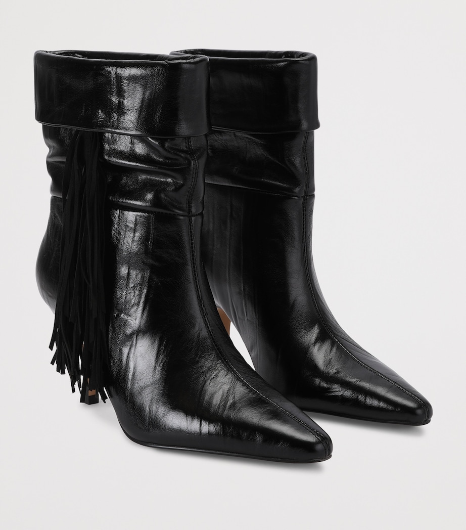 Kurt Geiger London Leather Piccadilly Slouch Boots Black Image 2