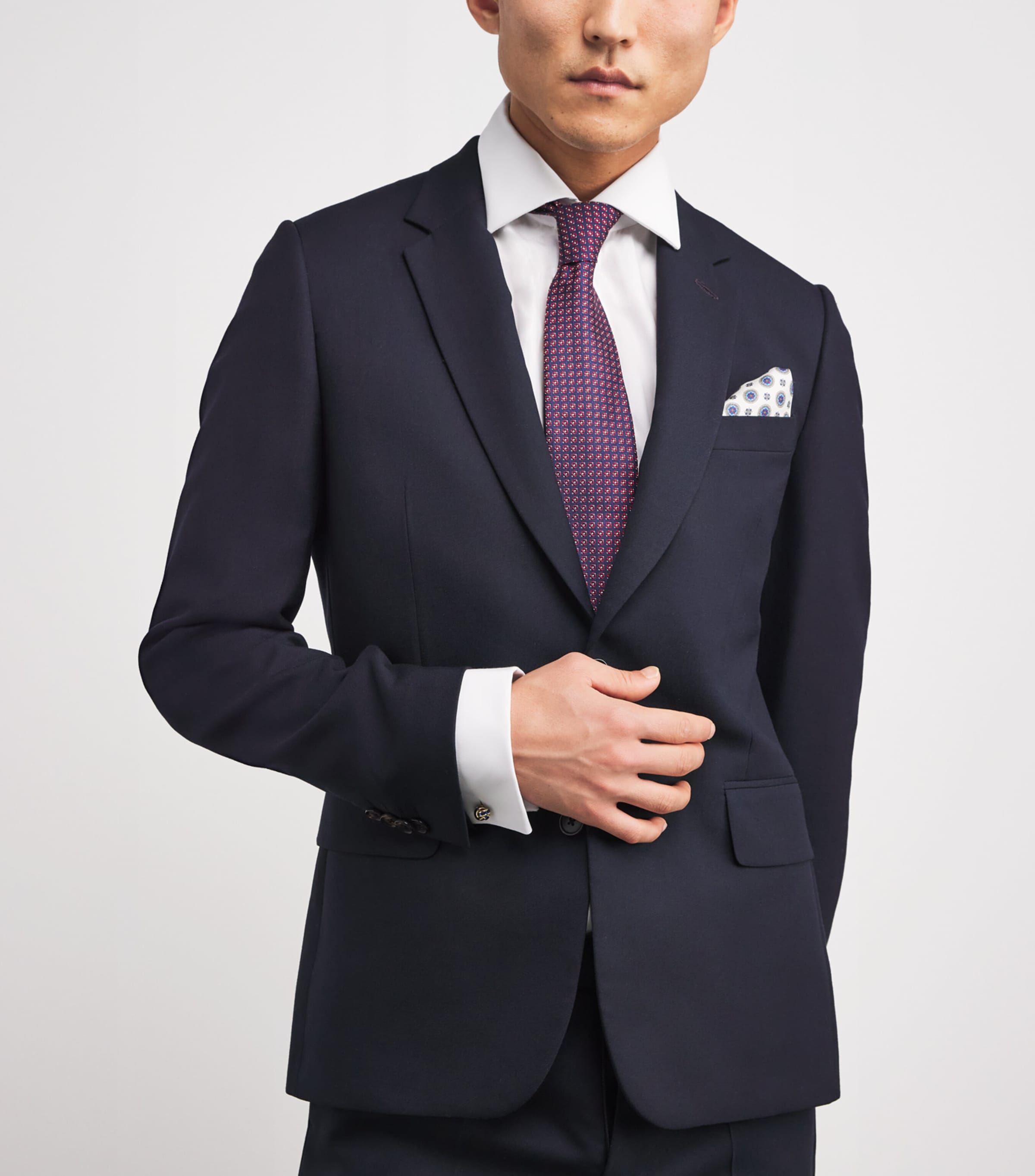 White Gold Knot Cufflinks BLUE Image 5