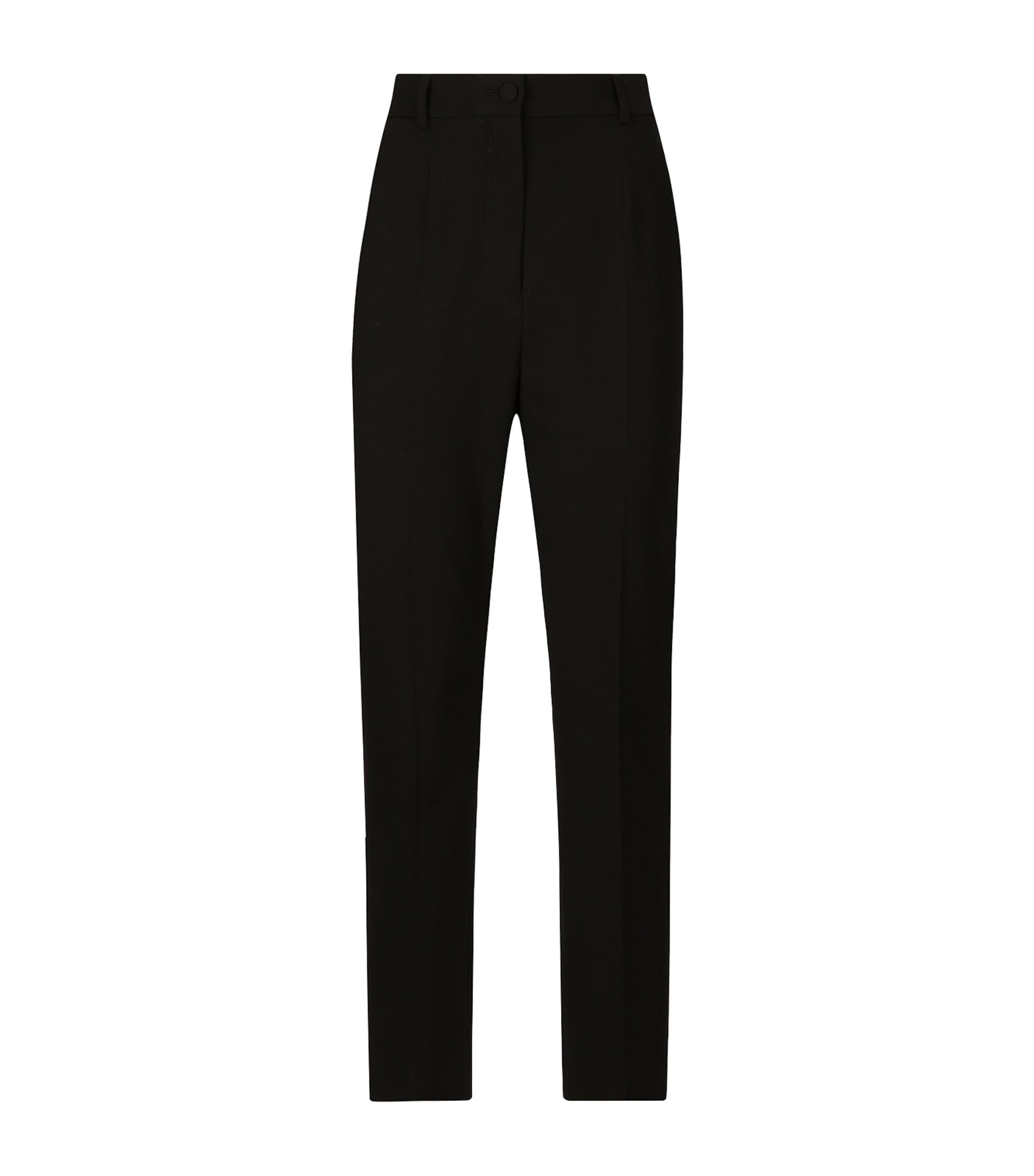Dolce & Gabbana Slim-fit Black Wool Trousers