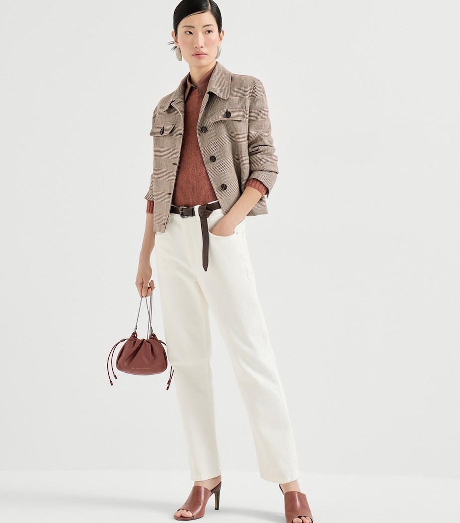 Brunello Cucinelli Womens Wool-Blend Monili Sweater Image 5