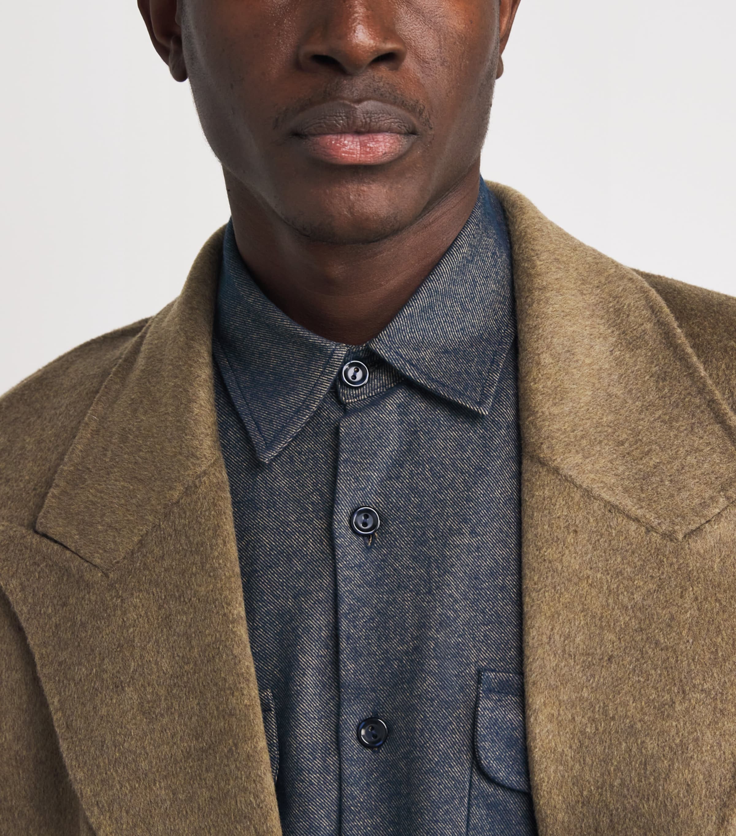 Flannel Twin-Pocket Shirt CHAMBRAY. Image 6