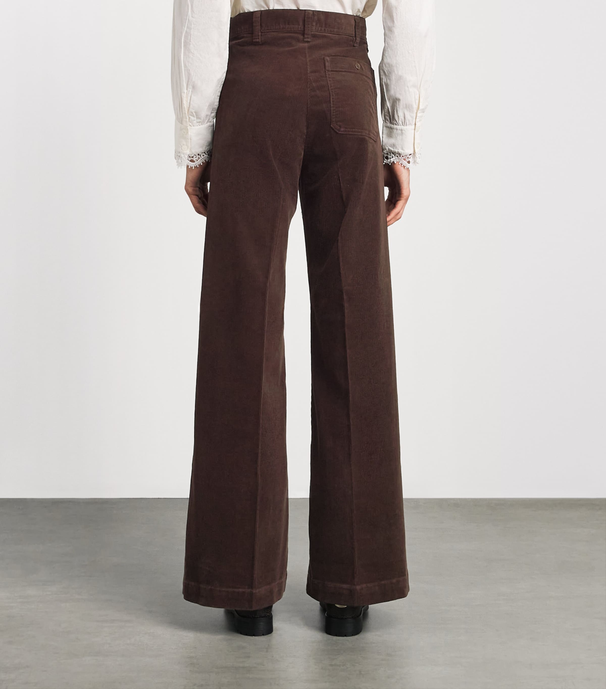Polo Ralph Lauren Womens Corduroy Beaton Flare Trousers Brown Image 5