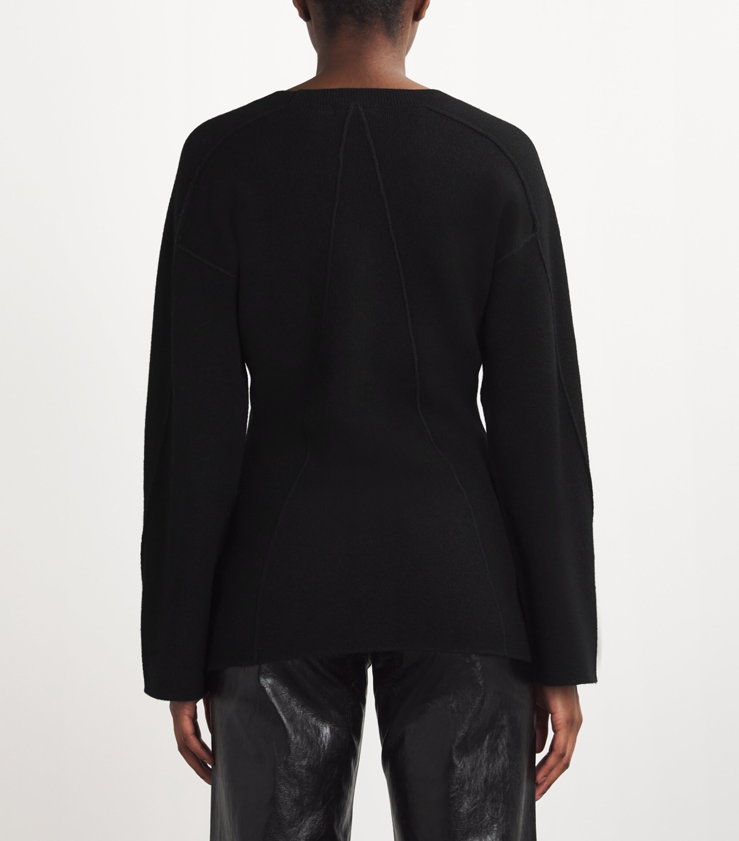 Rag & Bone Womens Wool-Blend Bridget Cardigan Black Image 4