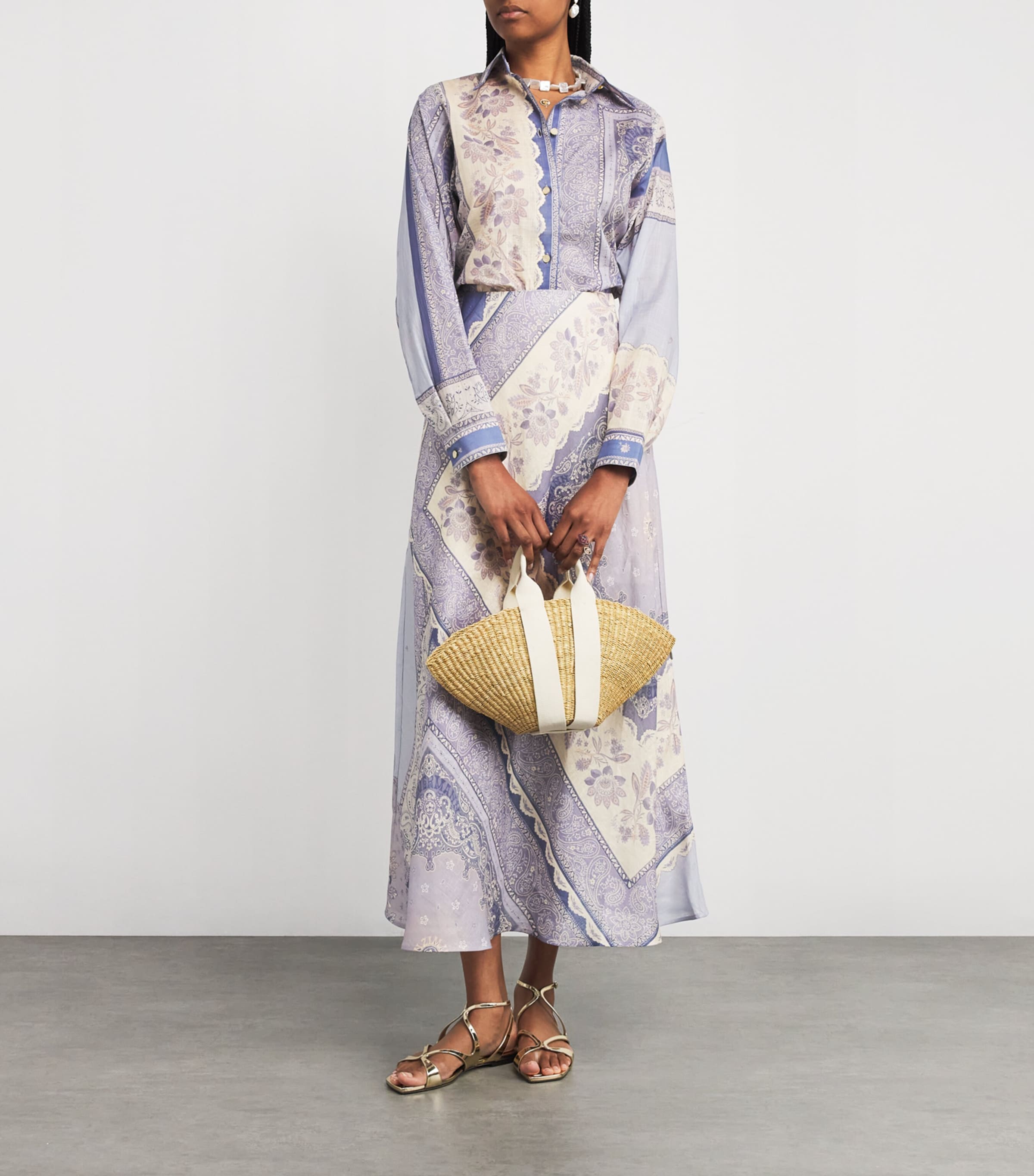 Zimmermann Womens Printed Lucky Shirt Bluba Blue Bandana Image 2