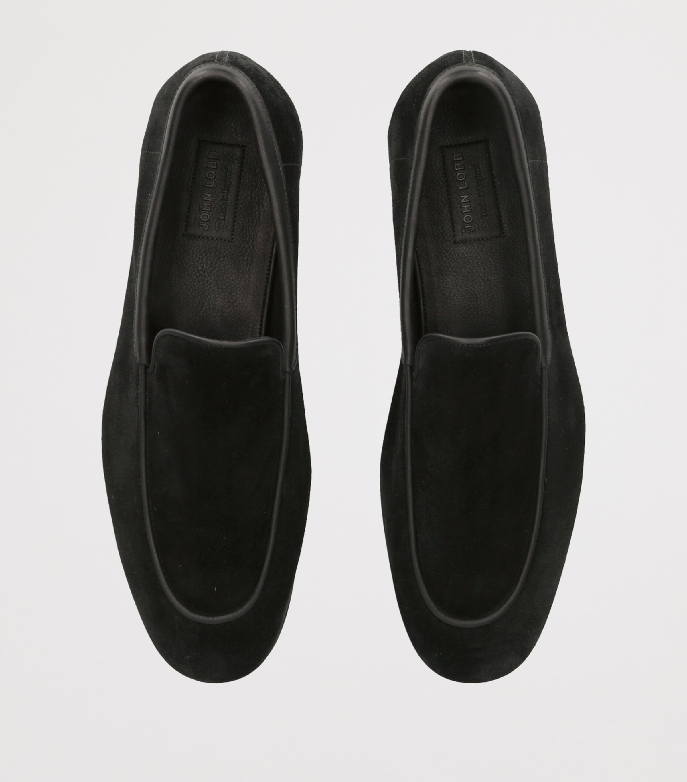 John Lobb Suede Tyne II Loafers Black Image 3
