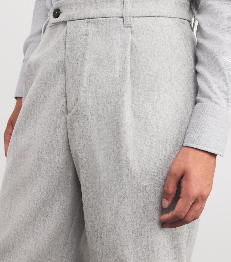 Wool-Cashmere Trousers GRIGIO CHIARO MELANG Image 6
