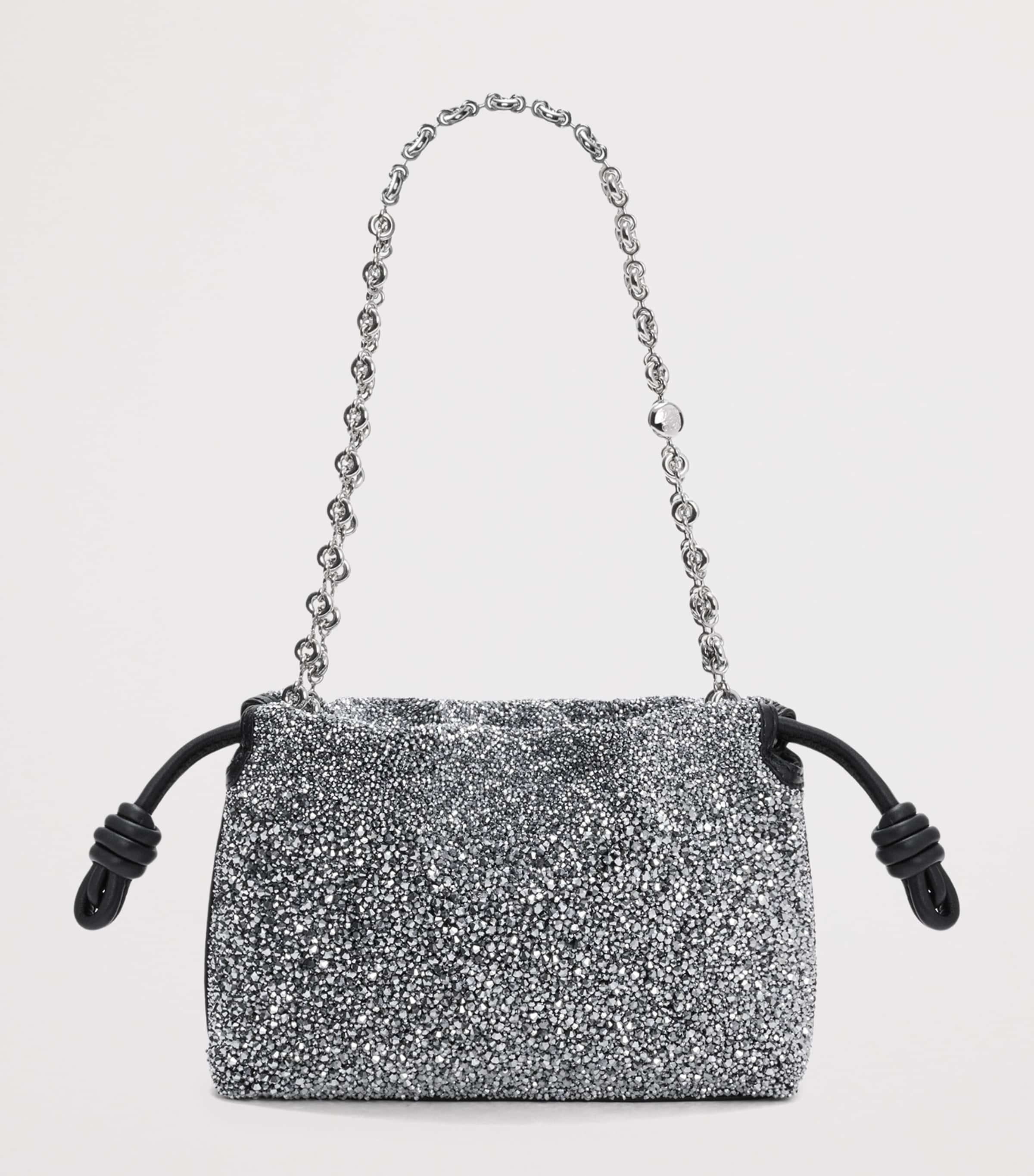 LOEWE Mini Beaded Flamenco Purse Black/silver Image 5
