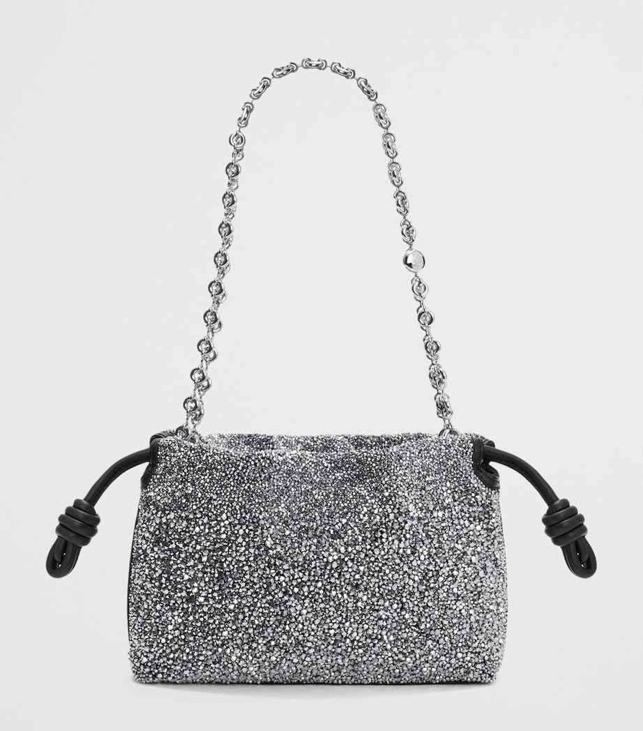 LOEWE Mini Beaded Flamenco Purse Black/silver Image 5