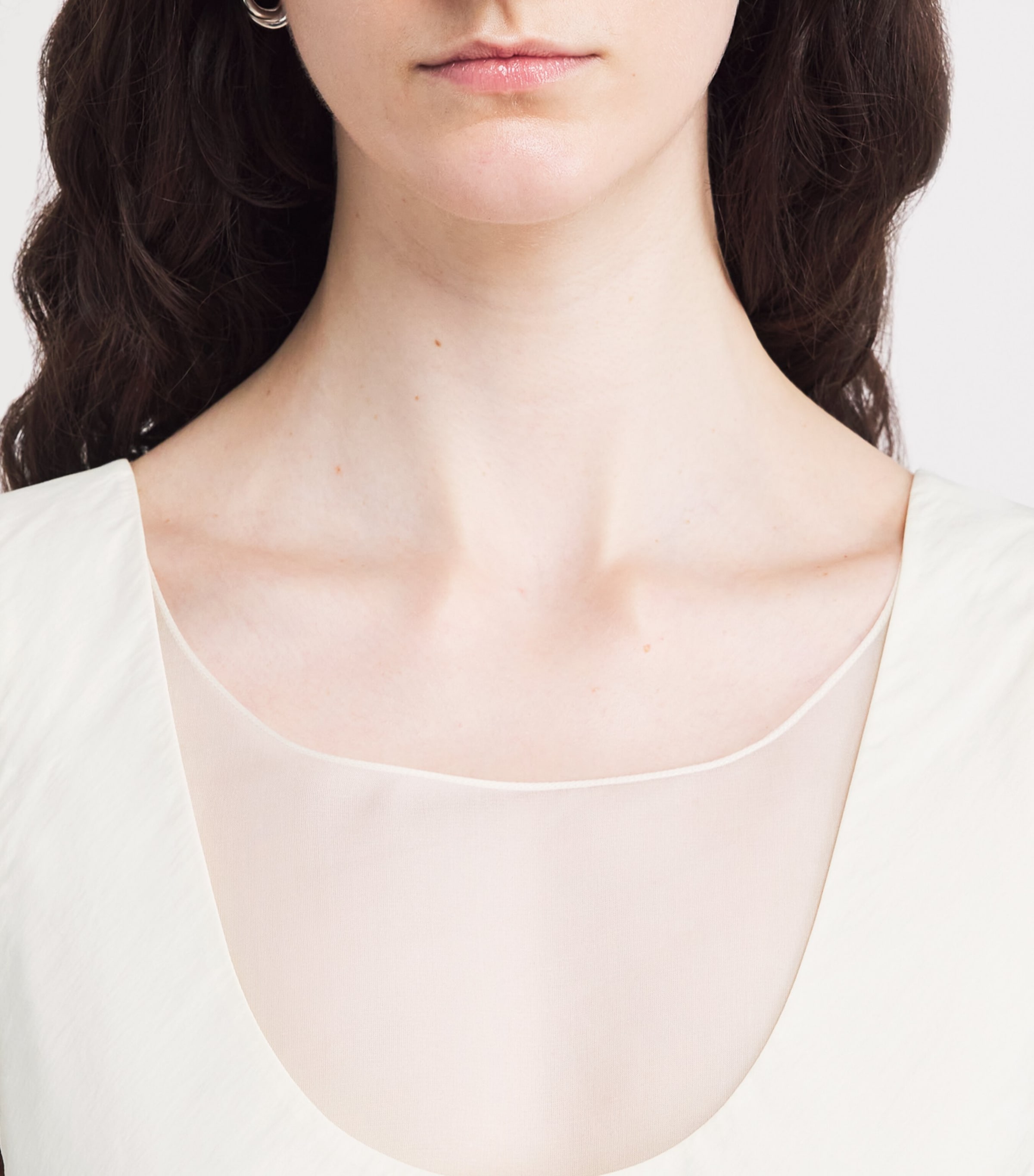 Voranida Womens Cotton Layered Kaia Top Dove Image 6