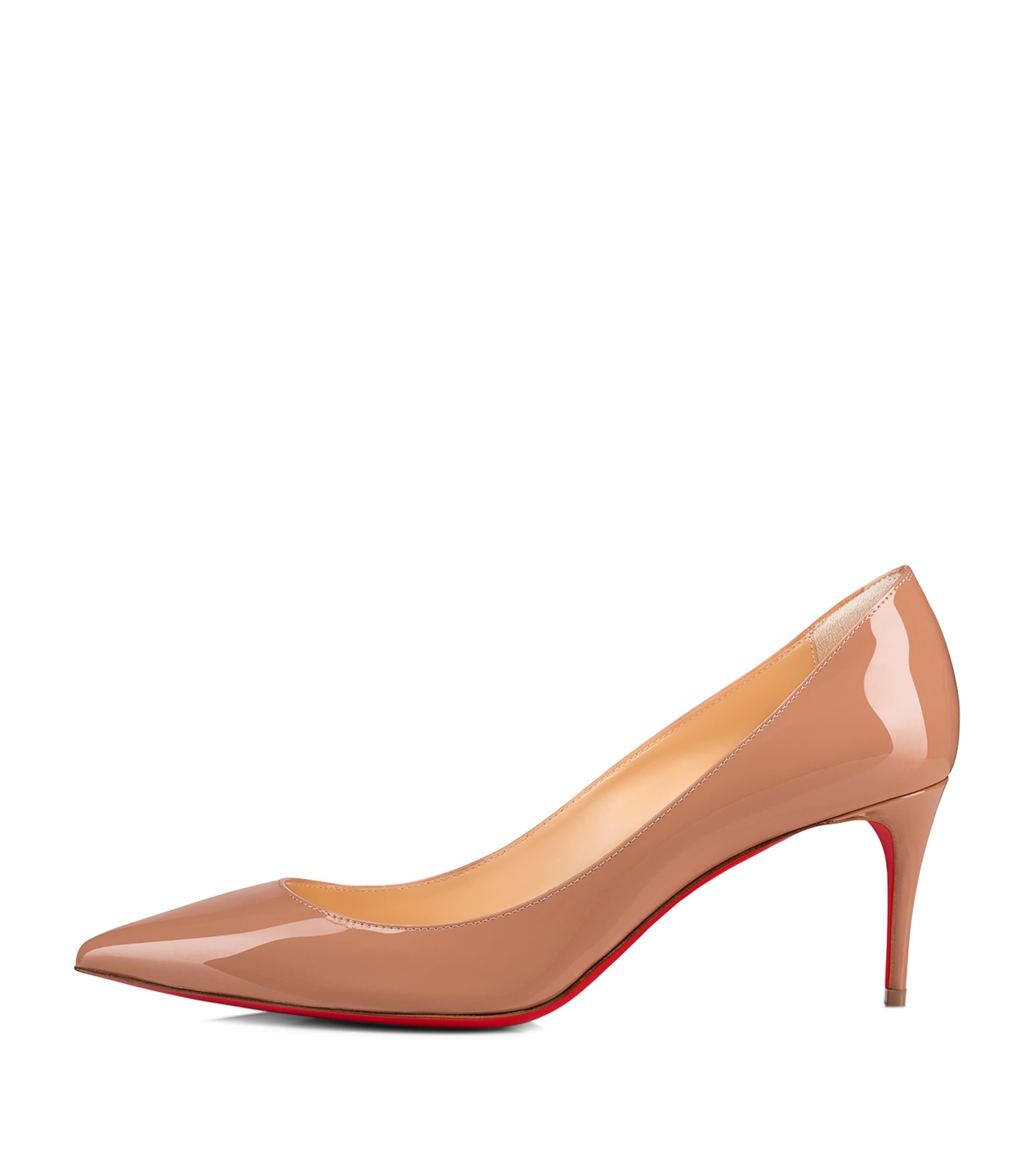 Christian Louboutin Kate Patent Leather Pumps 70 In Nude