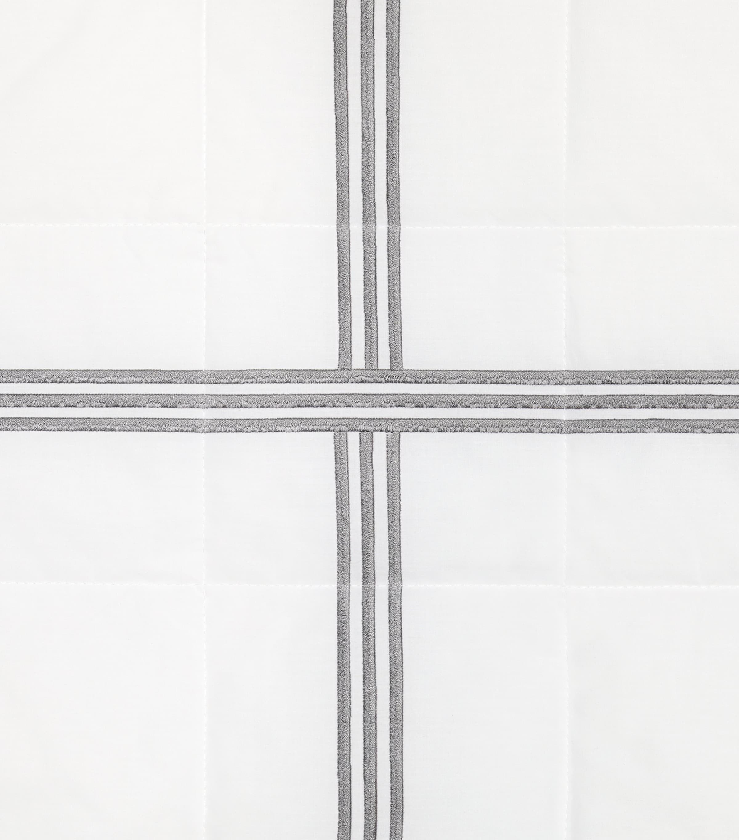 Tre Righe King Bedspread (240cm x 260cm) WHT/CHARCOAL Image 2