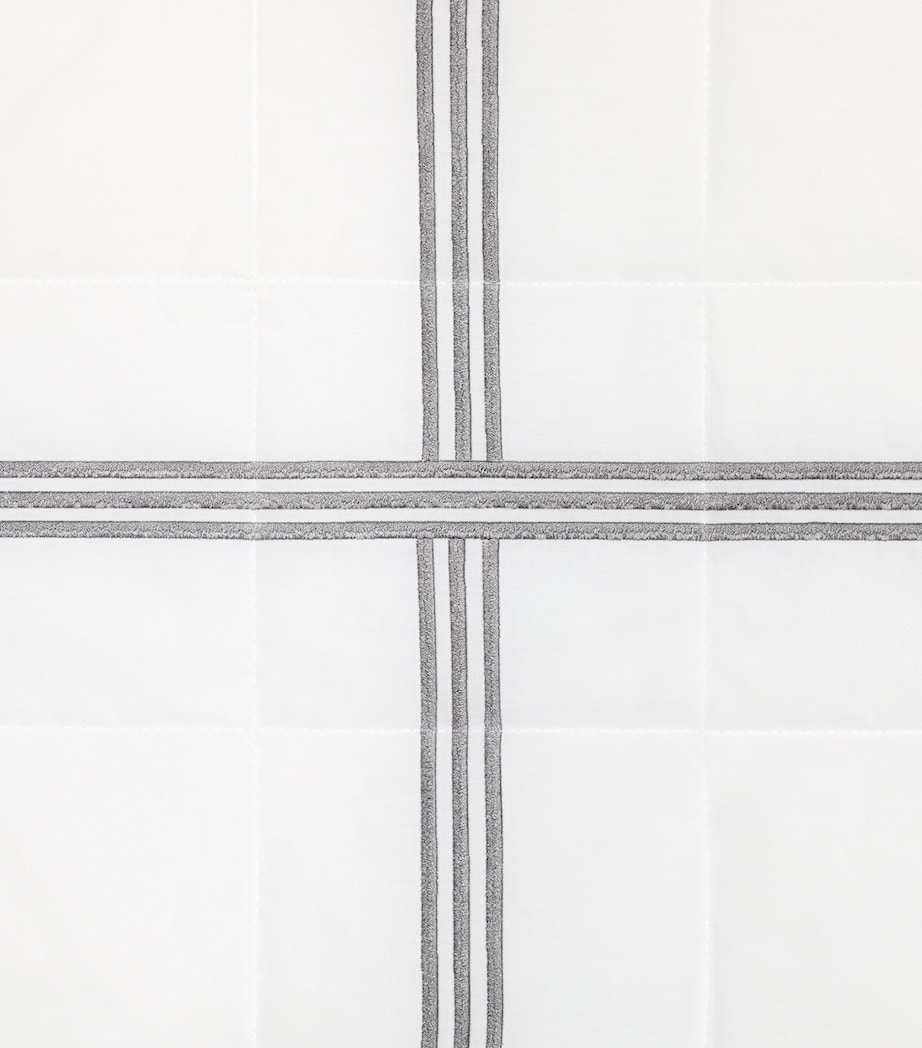 Tre Righe King Bedspread (240cm x 260cm) WHT/CHARCOAL Image 2