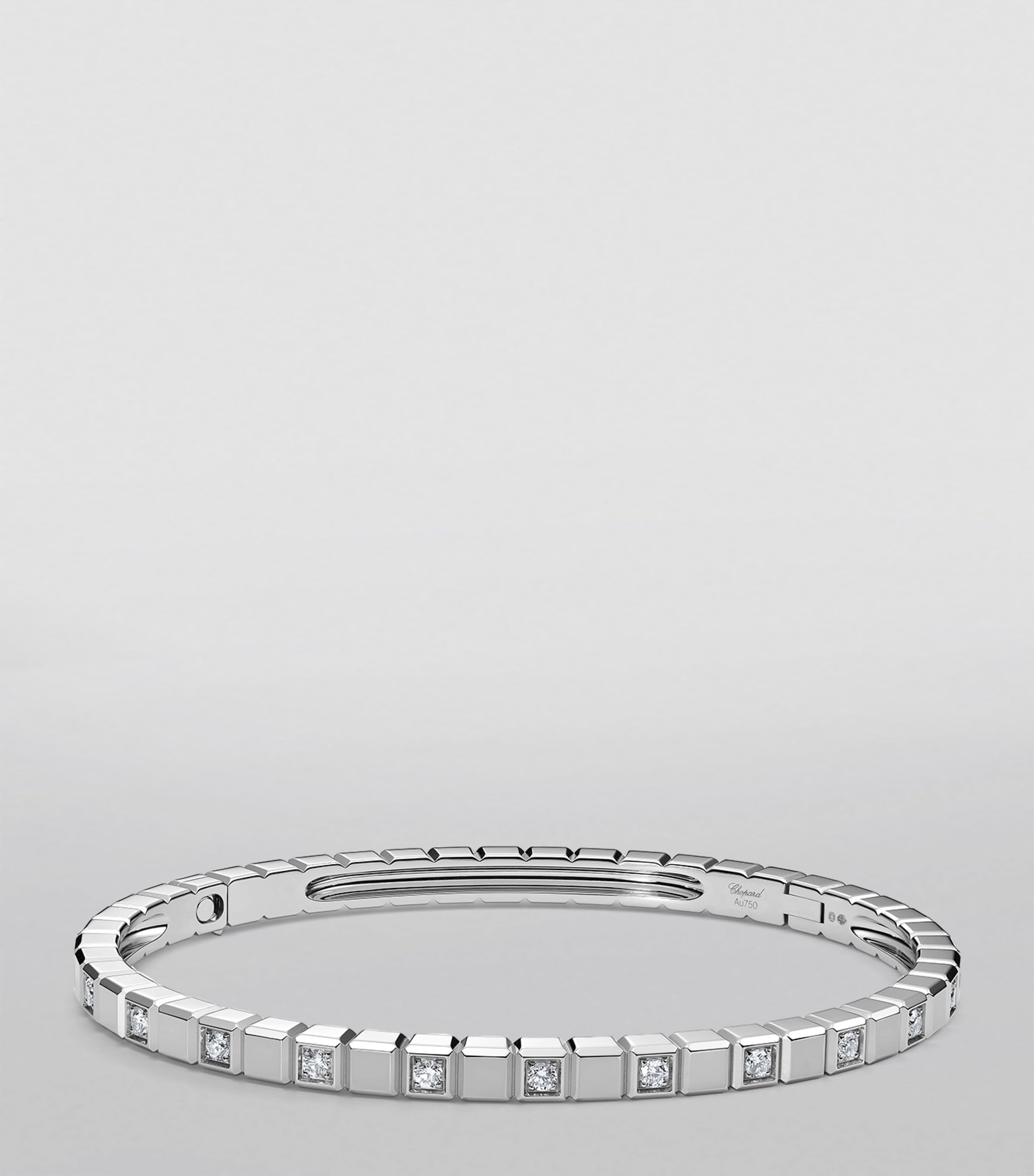 White Gold and Diamond Ice Cube Bangle 18K WHITE GOLD Image 2