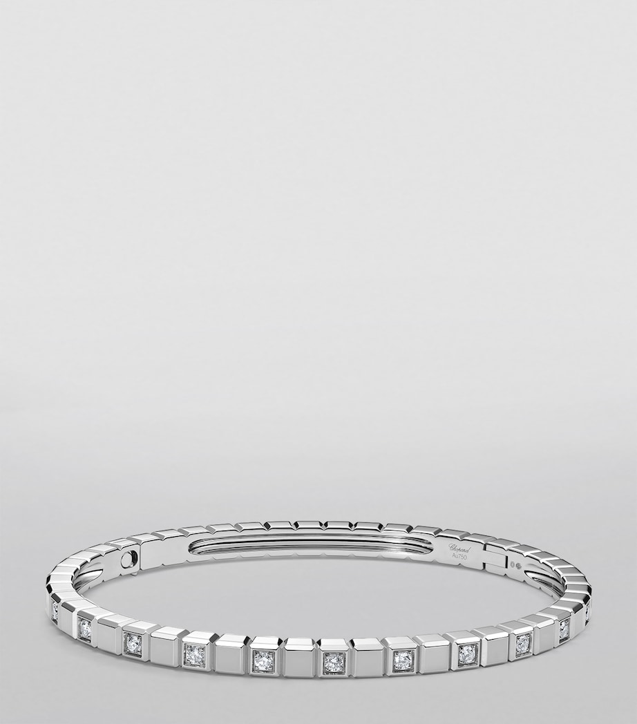 White Gold and Diamond Ice Cube Bangle 18K WHITE GOLD Image 2