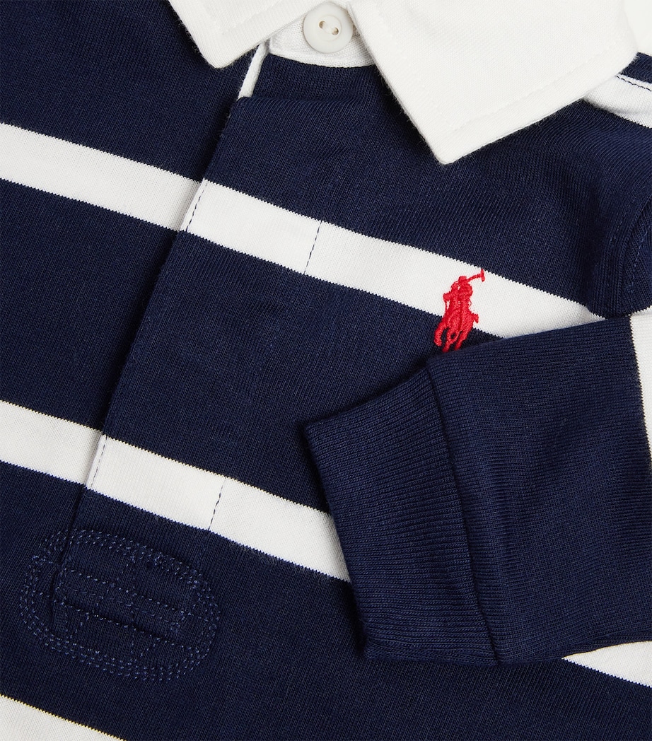 Ralph Lauren Kids Striped All-In-One (3-12 Months) Navy Image 3