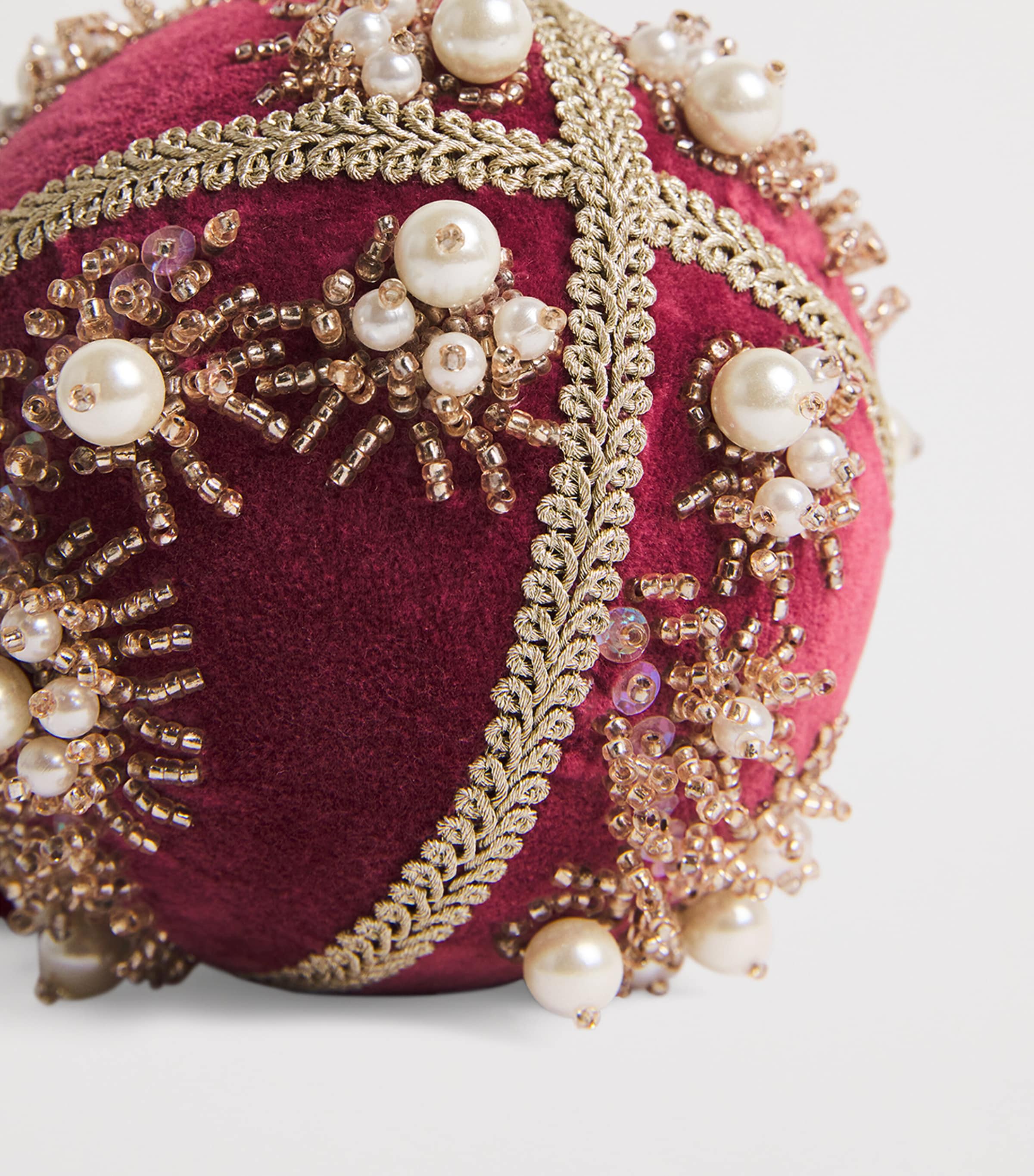 Velvet Jewelled Bauble MULTI Image 2